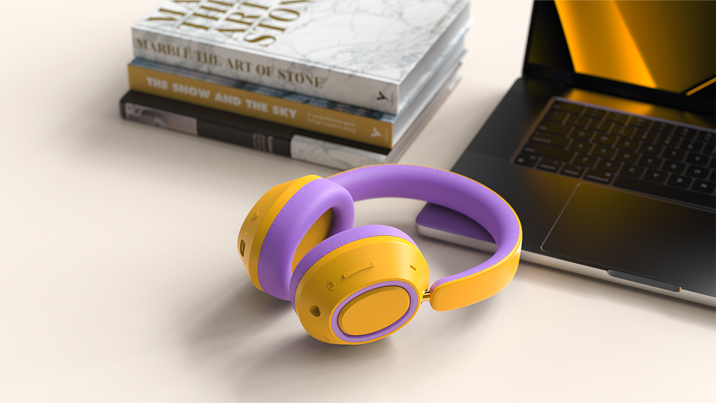 Wireless headset，Bluetooth headset，Headphones，industrial design，Color scheme，