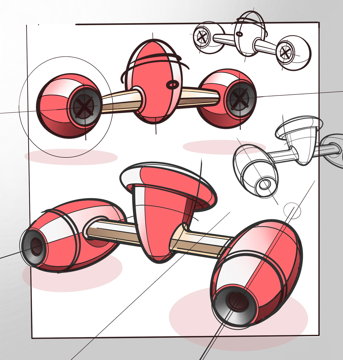 Hand drawn，industrial design，illustration，mapping，