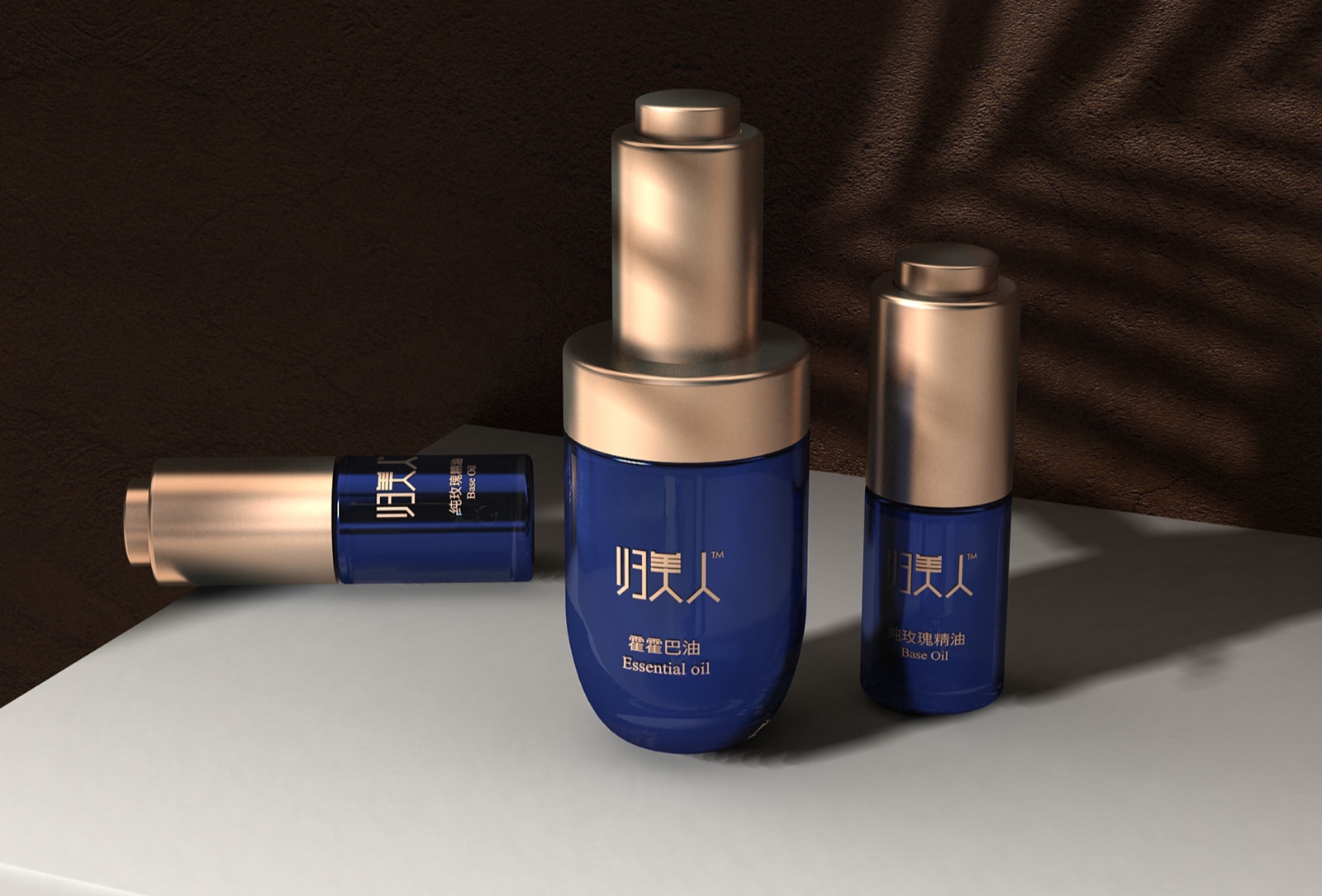 Rose essential oil packaging design，Essential oil gift box packaging design，Essential oil suit gift box packaging，