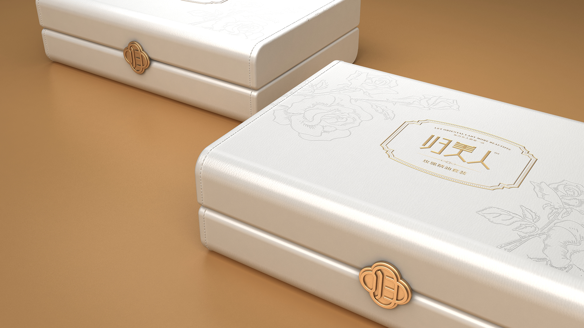 Rose essential oil packaging design，Essential oil gift box packaging design，Essential oil suit gift box packaging，