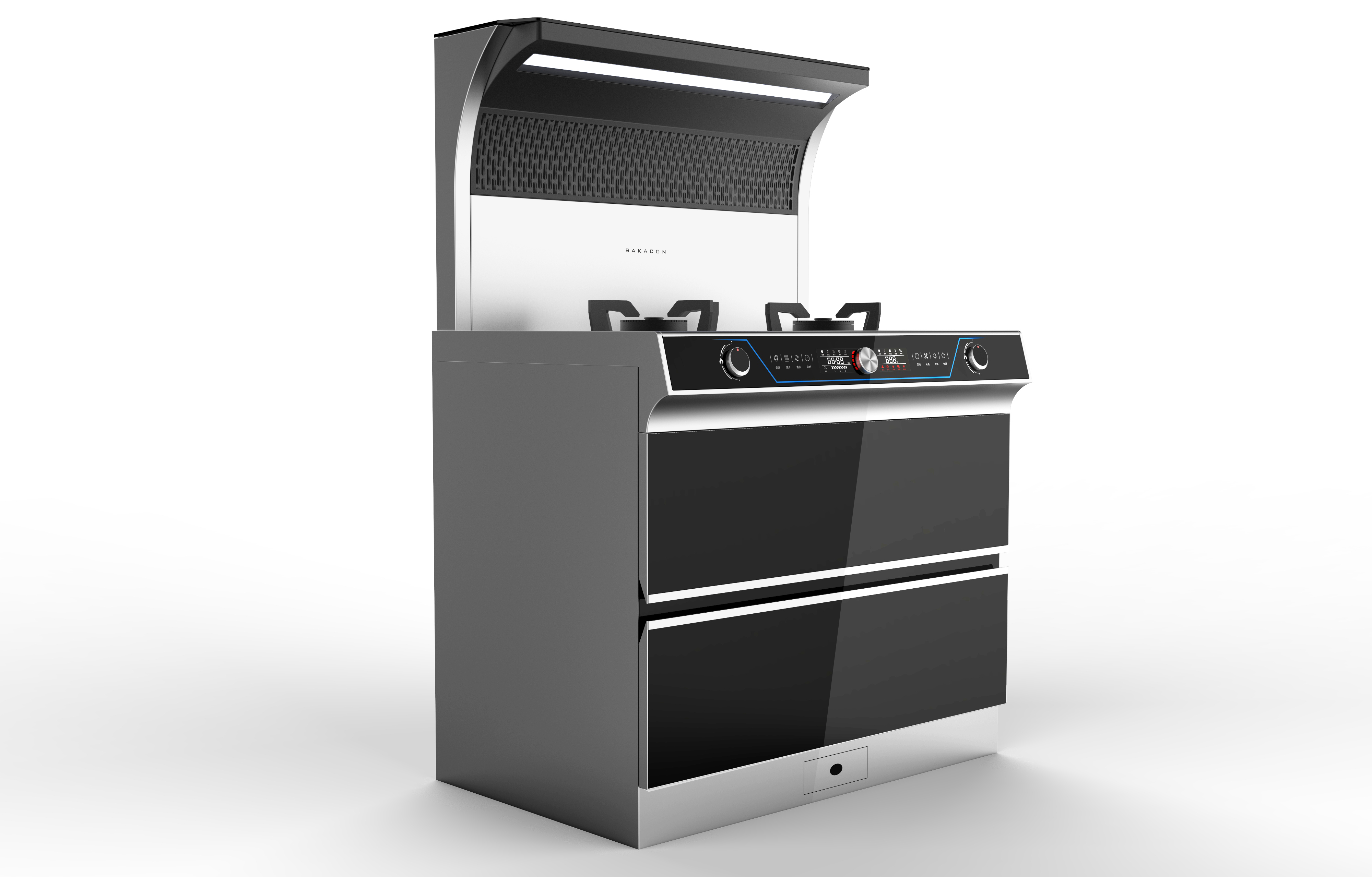 Integrated stove design，Sheet metal products，Large kitchen electricity，product design，industrial design，Structural design，Integrated stove，Appearance design，