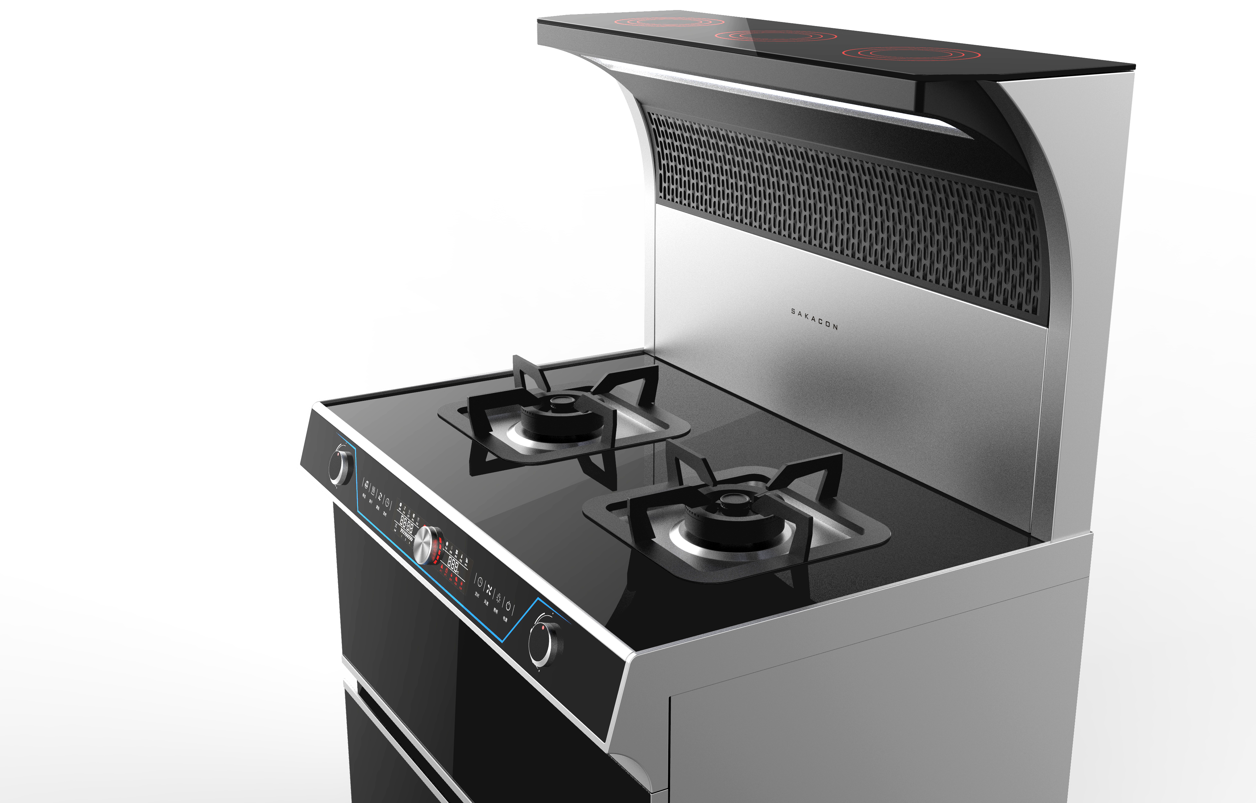 Integrated stove design，Sheet metal products，Large kitchen electricity，product design，industrial design，Structural design，Integrated stove，Appearance design，