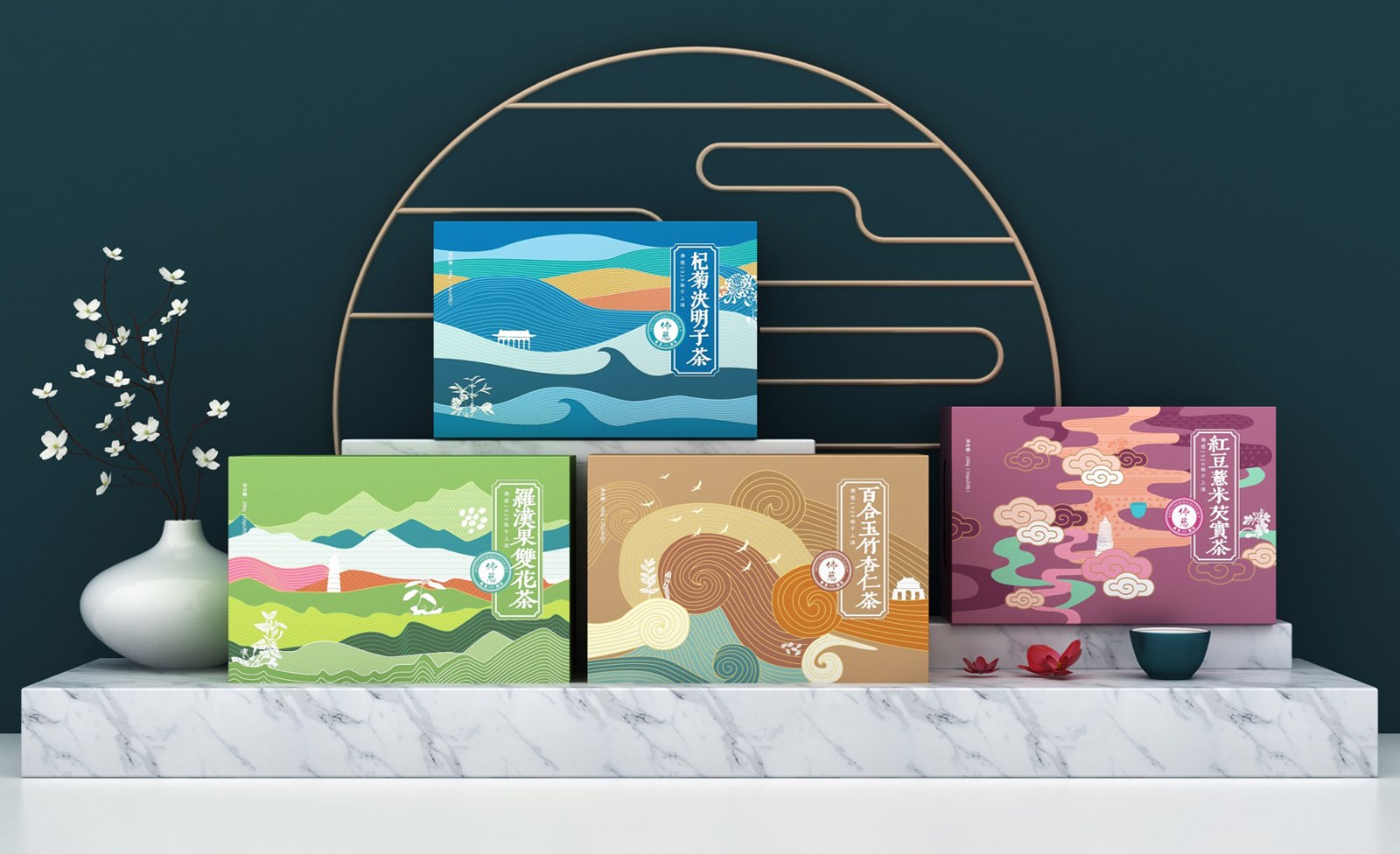 Foci Health Tea Packaging，tea bag packaging，Health care tea packaging，