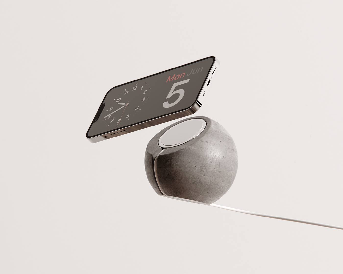 Concrete Orb，wireless charger ，Digital，electronic product，