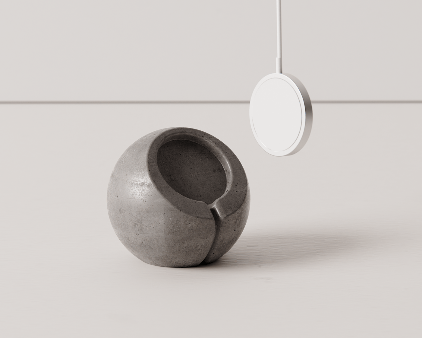 Concrete Orb，wireless charger ，Digital，electronic product，