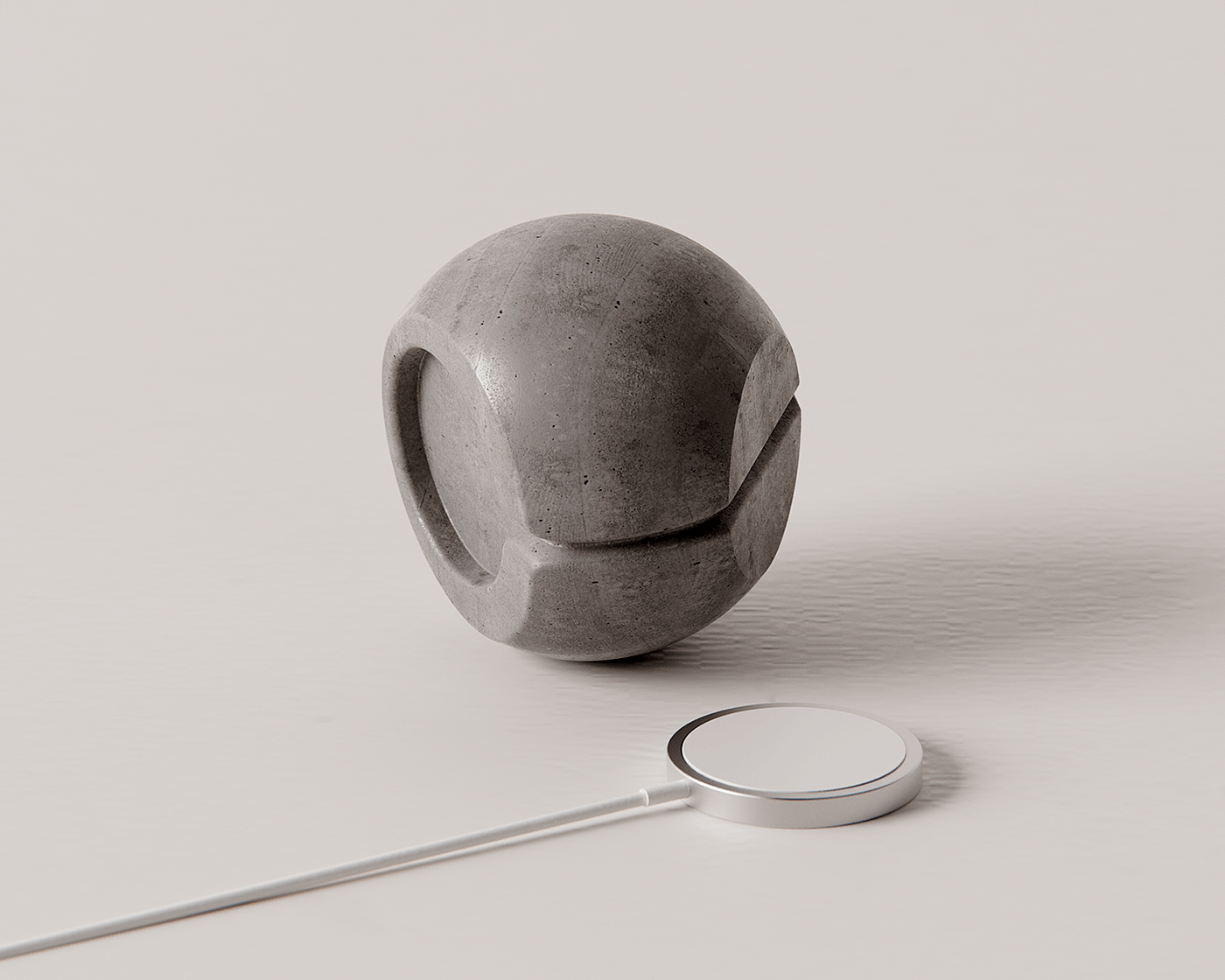 Concrete Orb，wireless charger ，Digital，electronic product，
