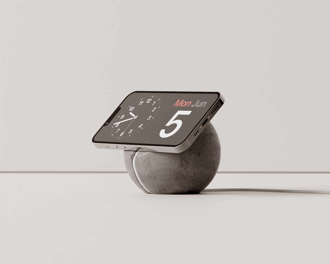 Concrete Orb，wireless charger ，Digital，electronic product，