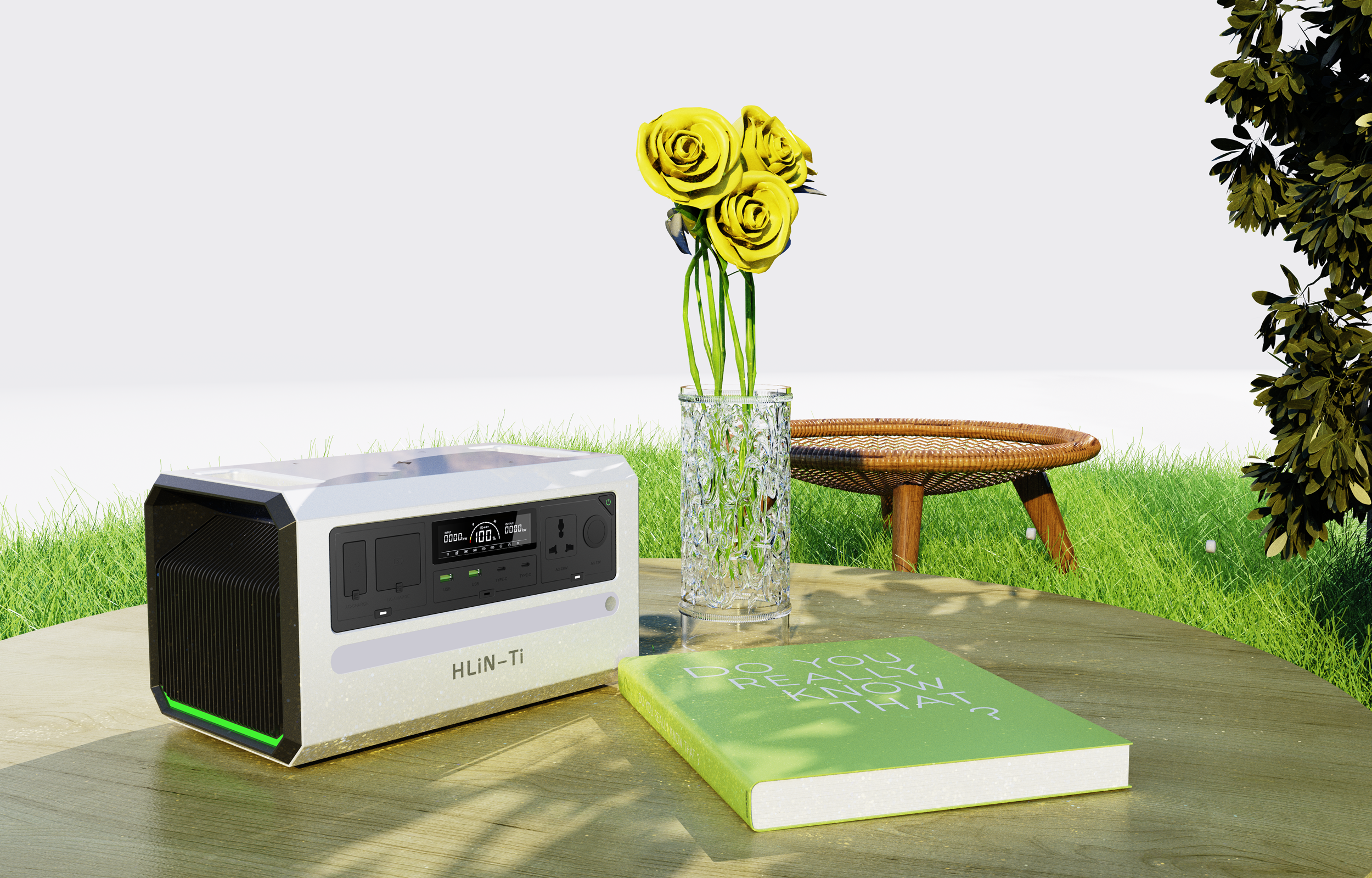 Industrial design, outdoor power supply, battery, outdoor, simple color matching，