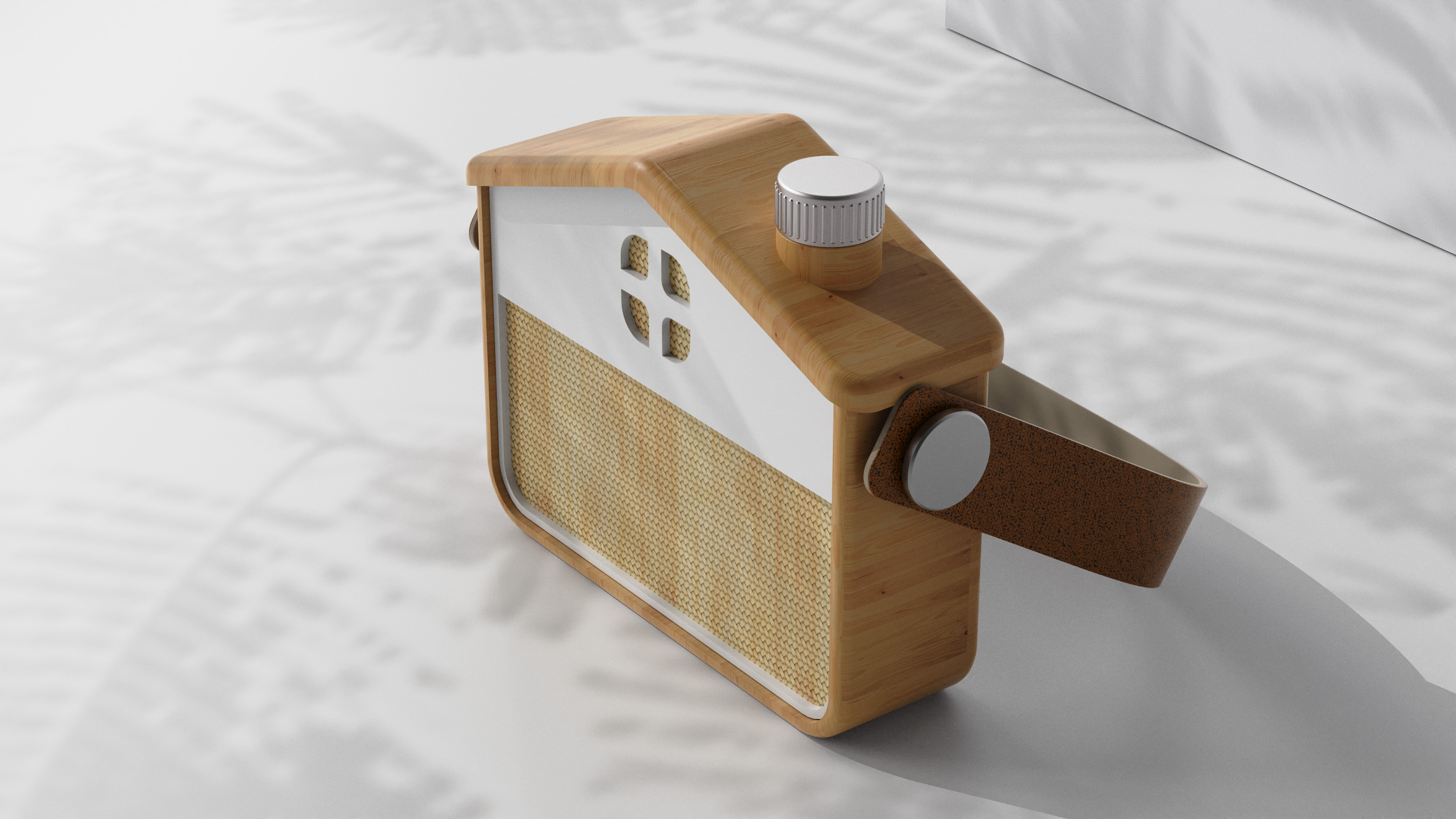 loudspeaker box，bamboo weaving，solid wood，