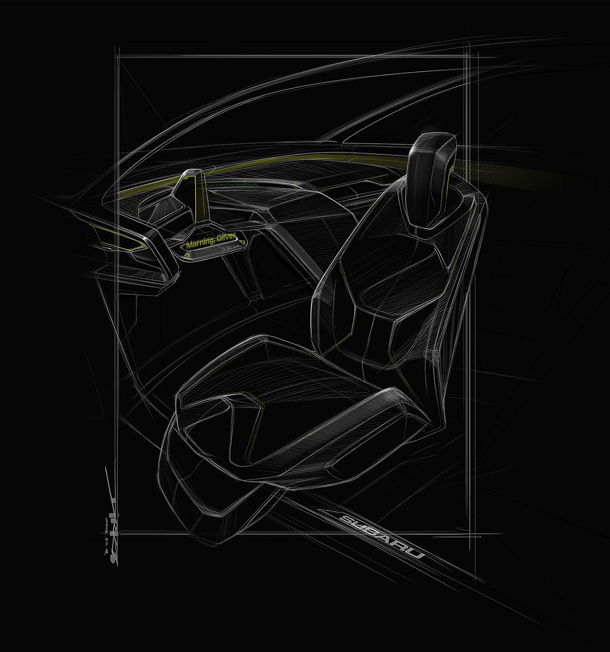 industrial design，Automobile design，Concept Car，Interior，Hand drawn，