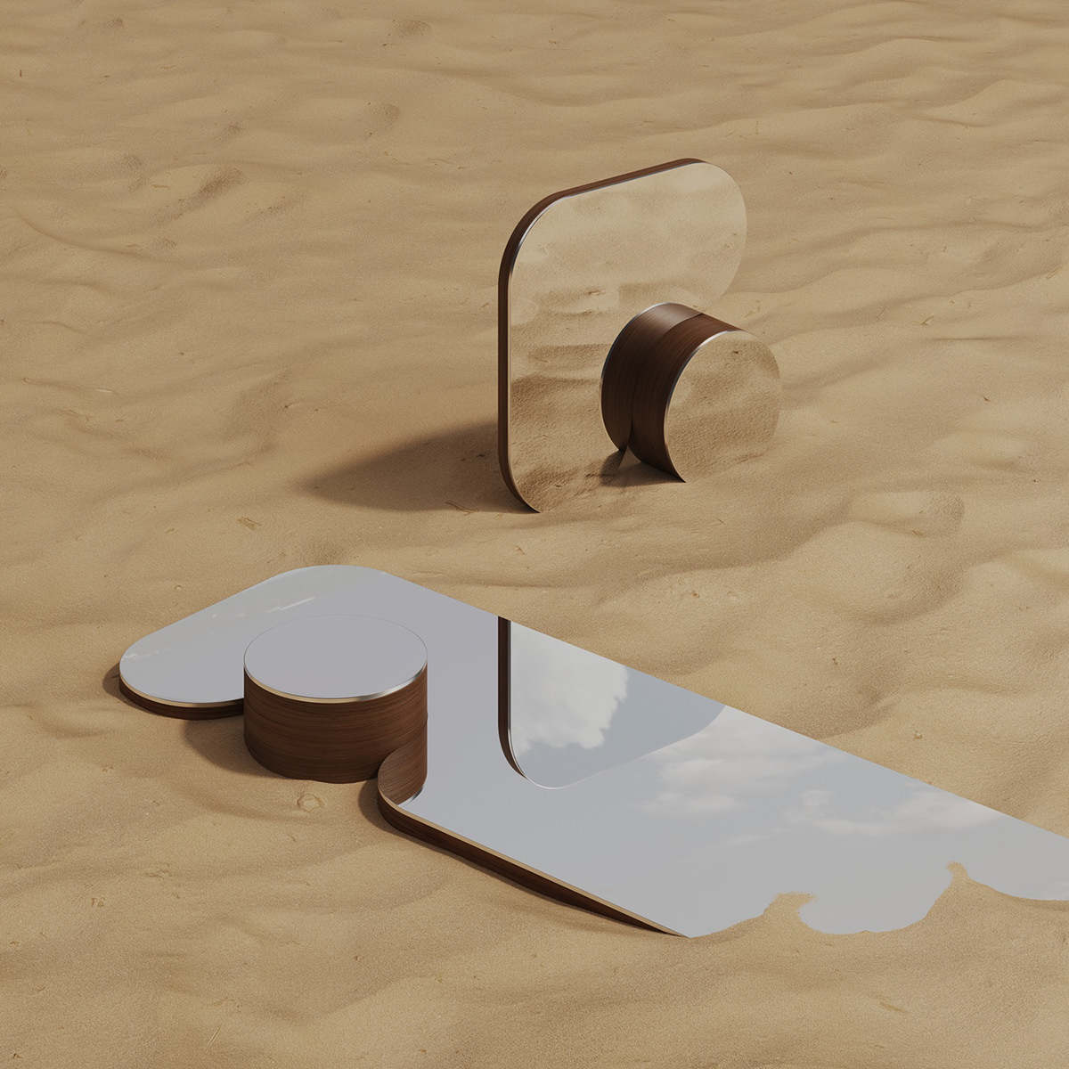 Zoom，mirror，cylindrical，Wooden base，Vertical suspension，