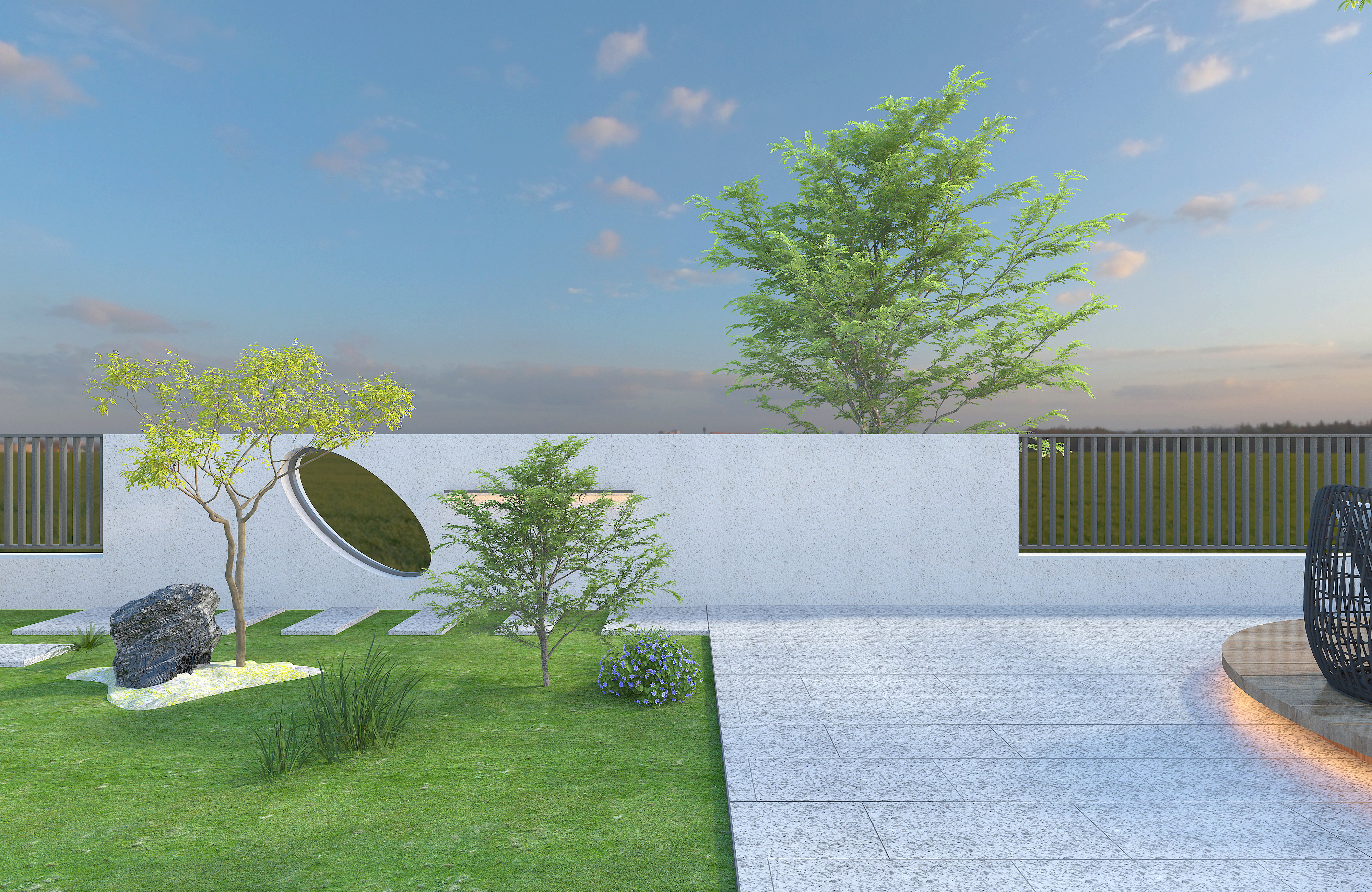 garden design ，small courtyard，Landscape design，Courtyard landscape，space design ，Home design，Private House Villa Design，Courtyard dry landscape，