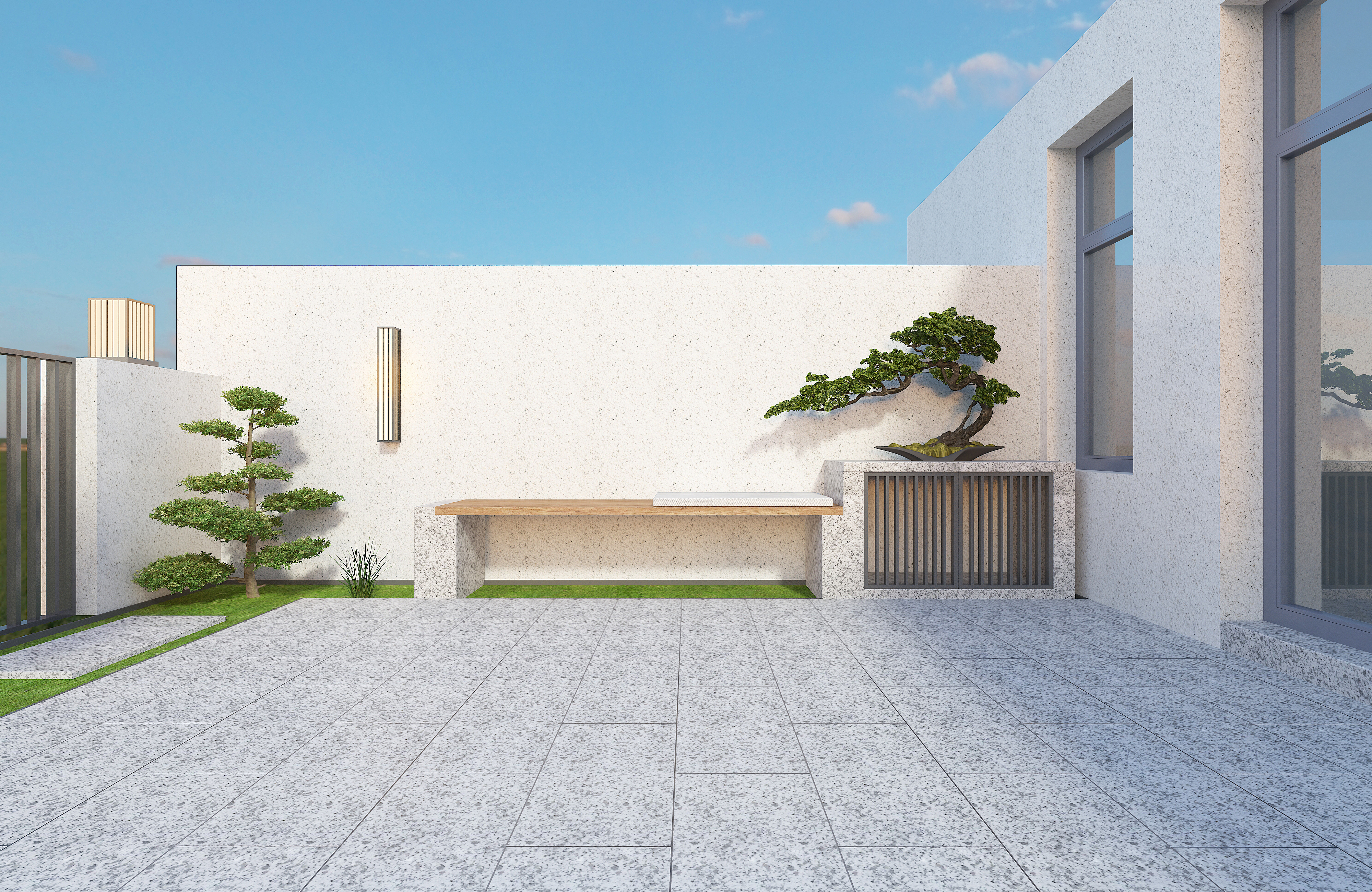 garden design ，small courtyard，Landscape design，Courtyard landscape，space design ，Home design，Private House Villa Design，Courtyard dry landscape，