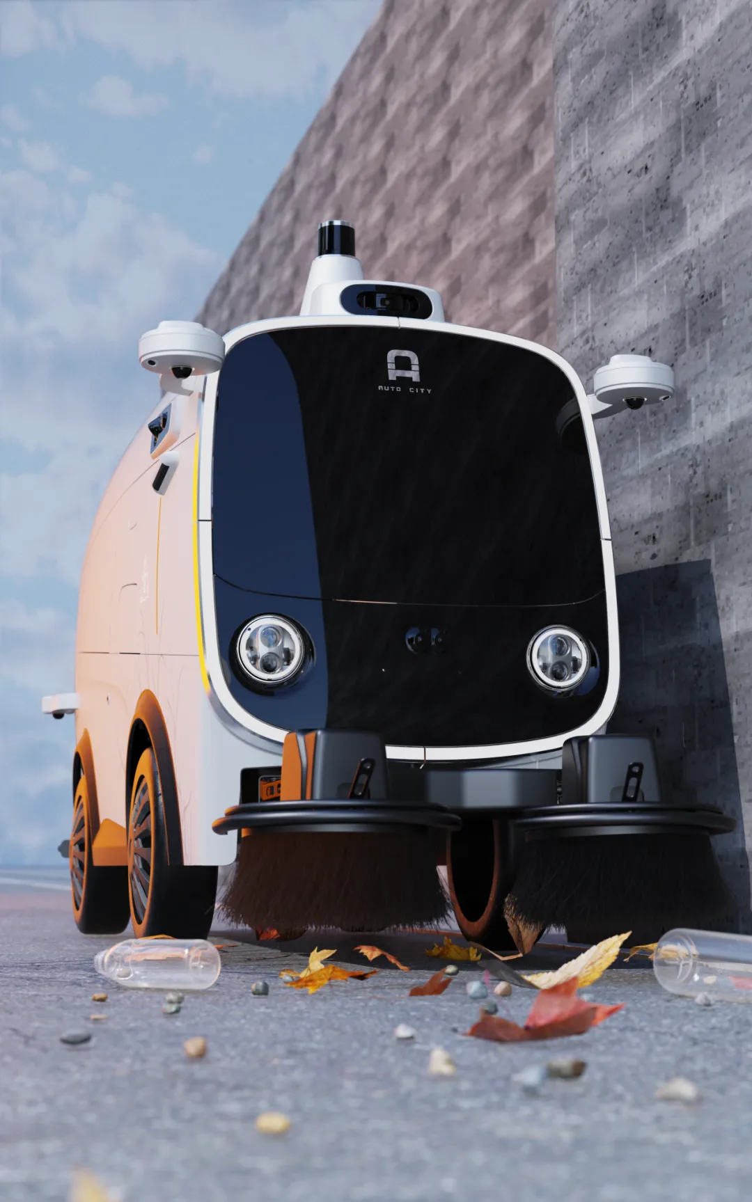 Galliver Design，industrial design，product design，Unmanned sanitation vehicle，