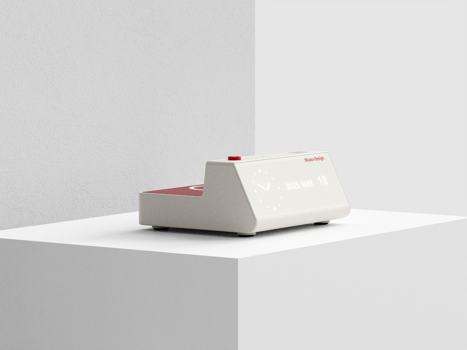 industrial design，product design，Clock，charge，Minimalist，Desktop clock，