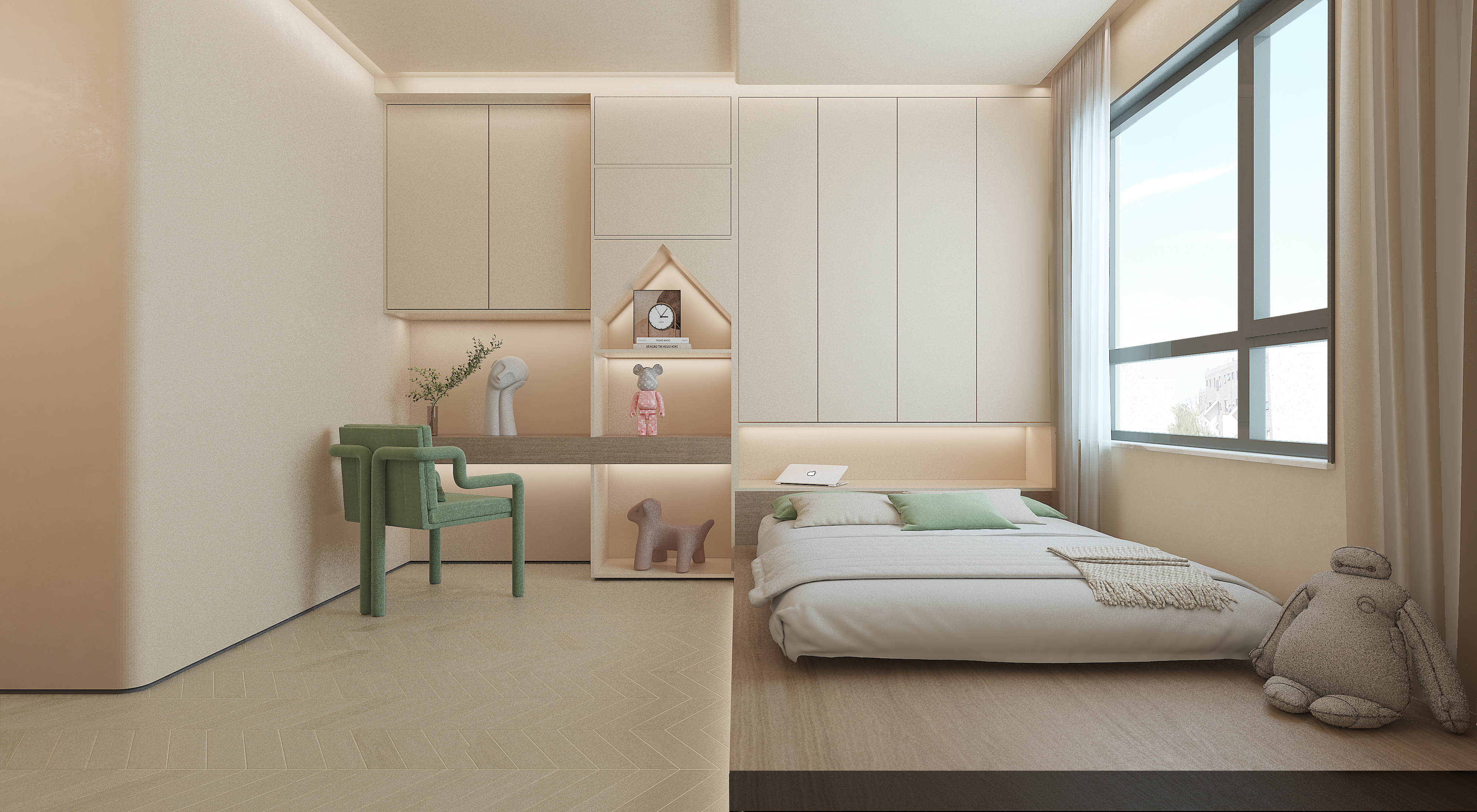 Interior design，home decoration design，Quiet Wind Decoration，Middle Ancient Style，Cream wind design，Decoration effect diagram，Home decoration renderings，Living room design，