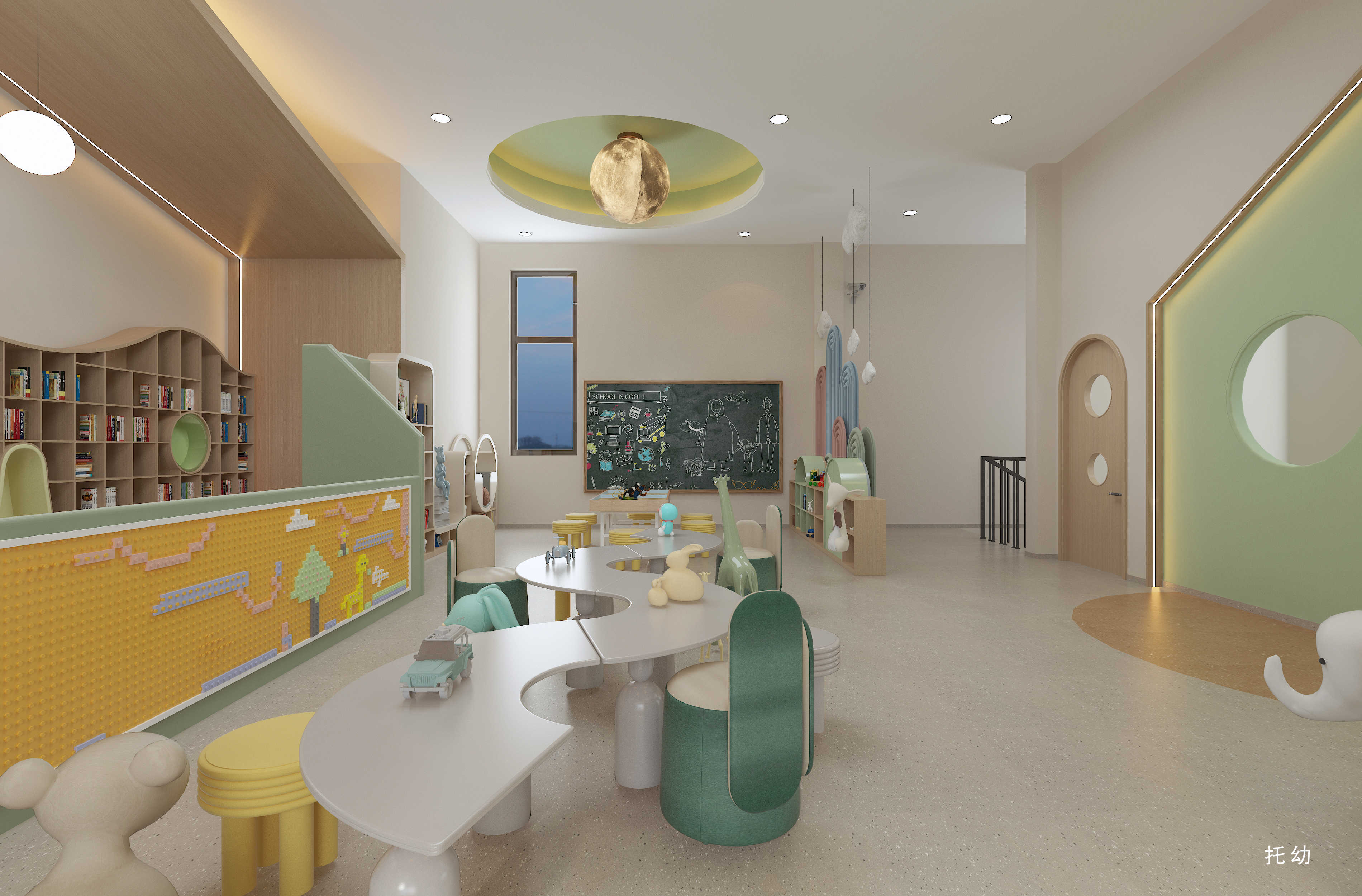 Community Service，Nursery and Child Care Services，New Community Planning and Design，Kindergarten Design，sunset industry，