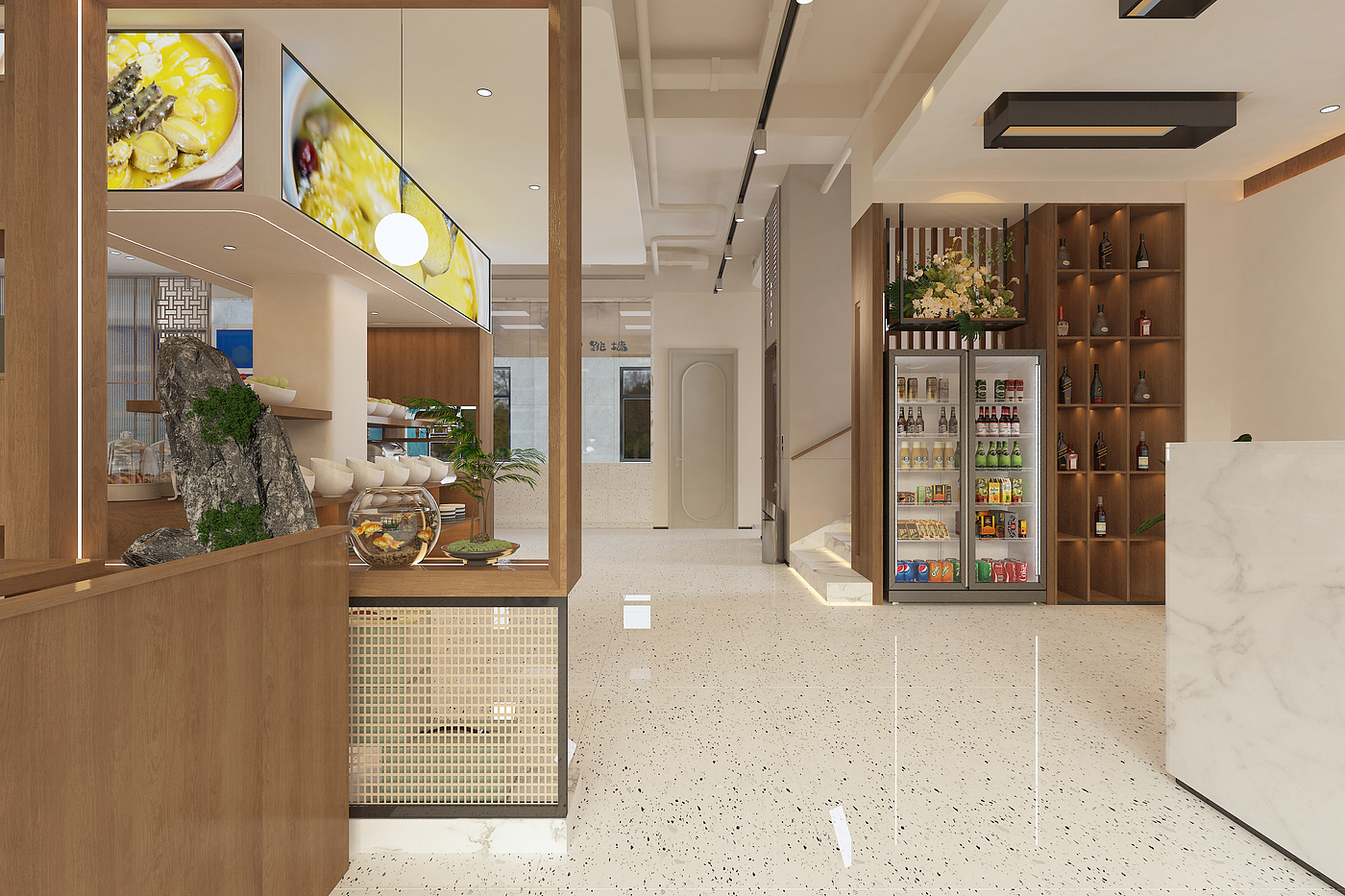 Buddha jumps over the wall，Restaurant design，Hot pot shop design，Storefront design of seafood competition，Hotel Design，