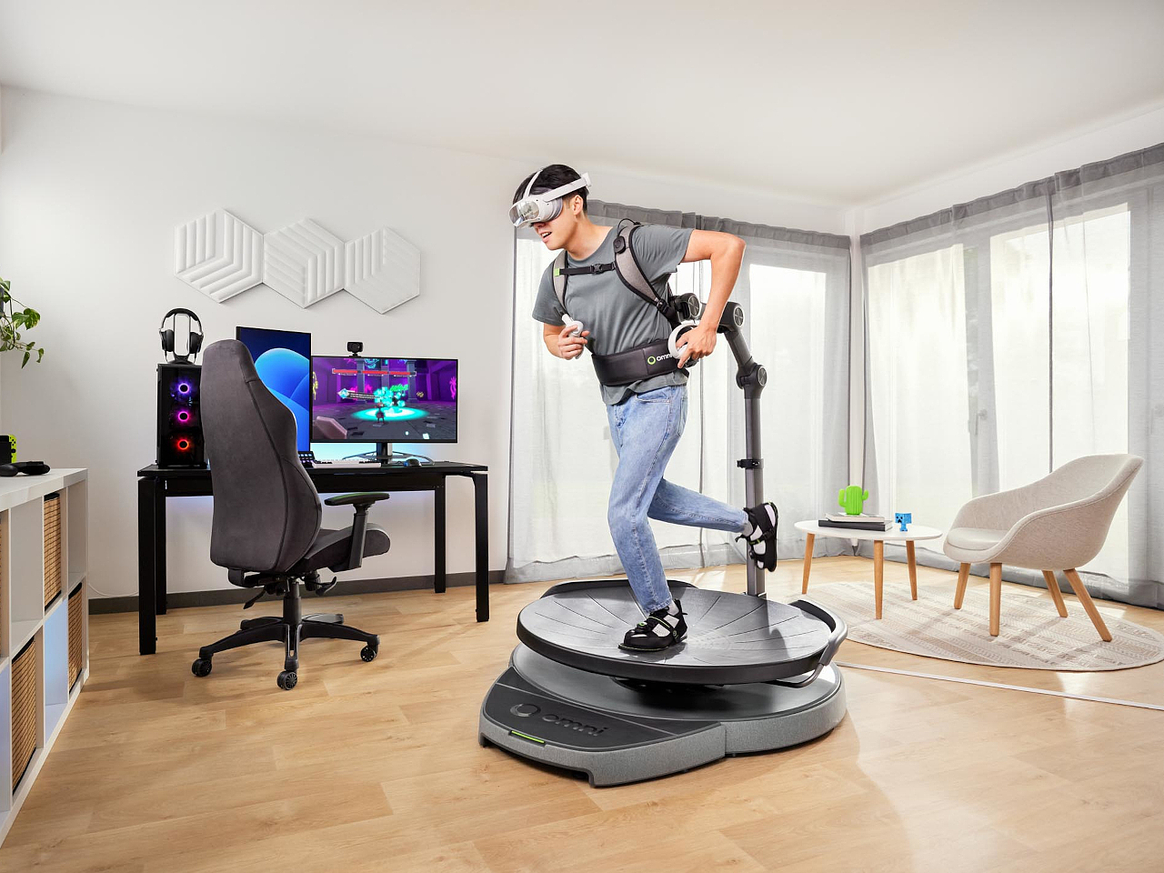Treadmill，Virtual reality device，Digital，Omni One Core，