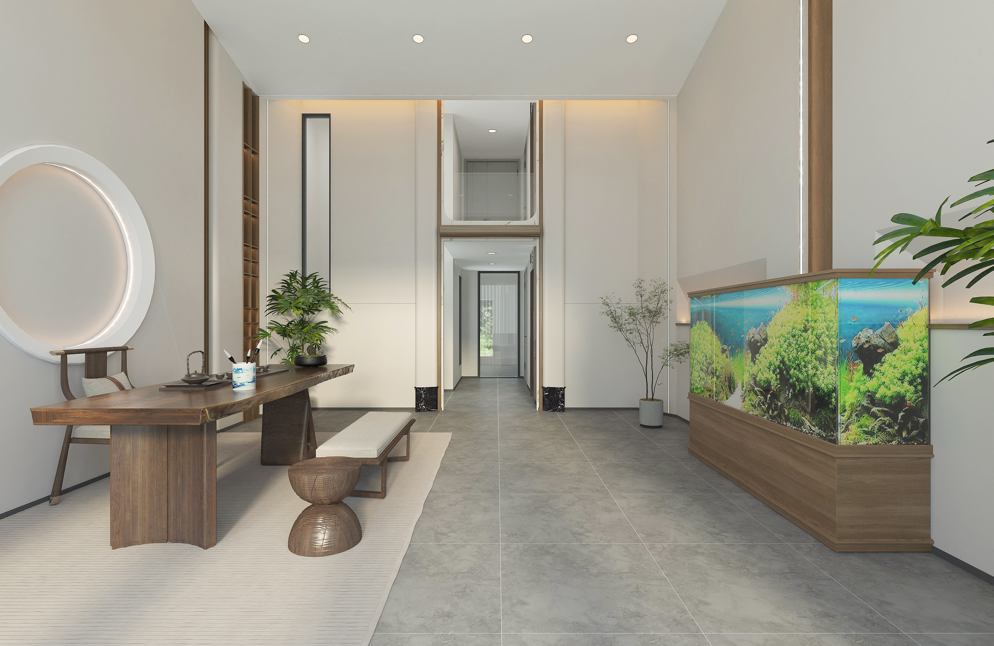 Private clubhouse，Quiet wind，Zen Style，Zen design，Tea Room Design，