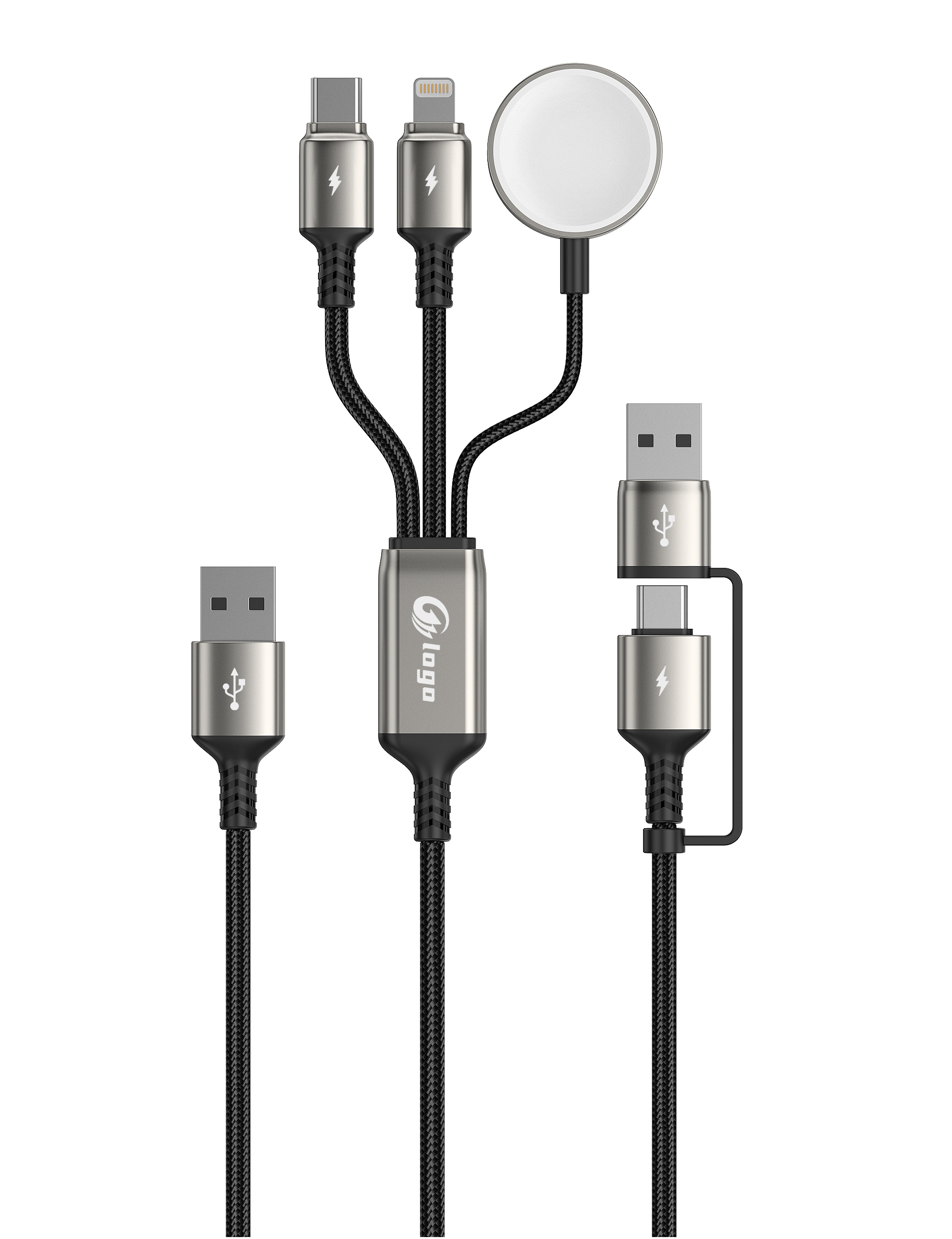 Watch wireless charging，One drag three data cable，