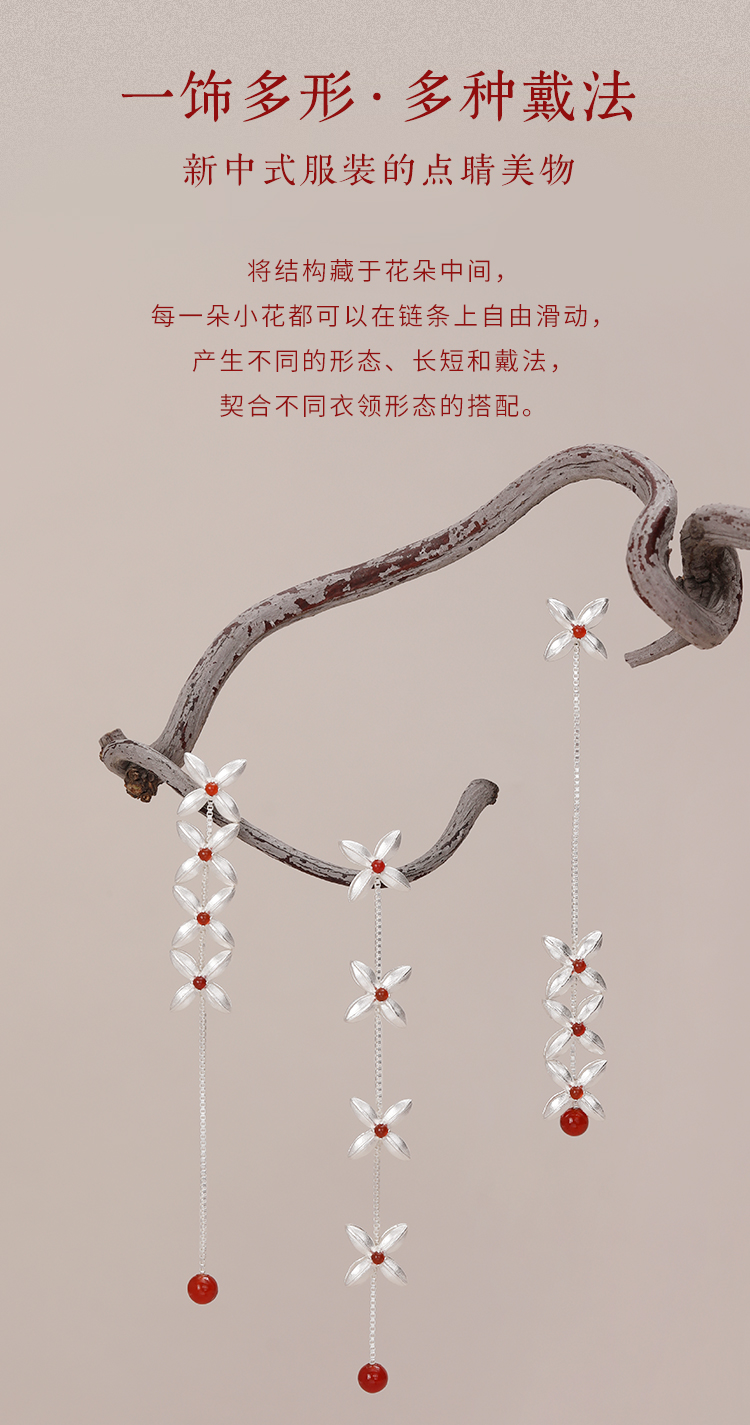 Even the pattern of money，New Chinese design，Good moral gift，Best choice for gifts，Money rolling in，agate，Silver design，Valentine's Day gift，