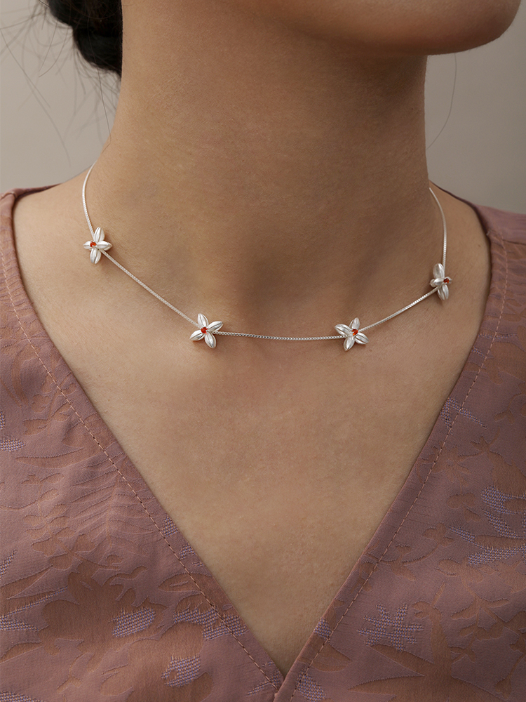 Even the pattern of money，New Chinese Necklace，Silver design，Red agate，Gifts for girlfriends，Valentine's Day Gift Giving Preferred，New Chinese Wear，