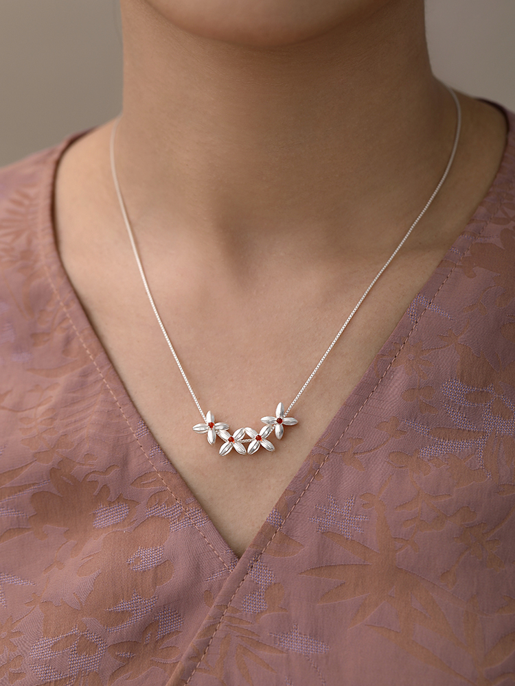 Even the pattern of money，New Chinese Necklace，Silver design，Red agate，Gifts for girlfriends，Valentine's Day Gift Giving Preferred，New Chinese Wear，