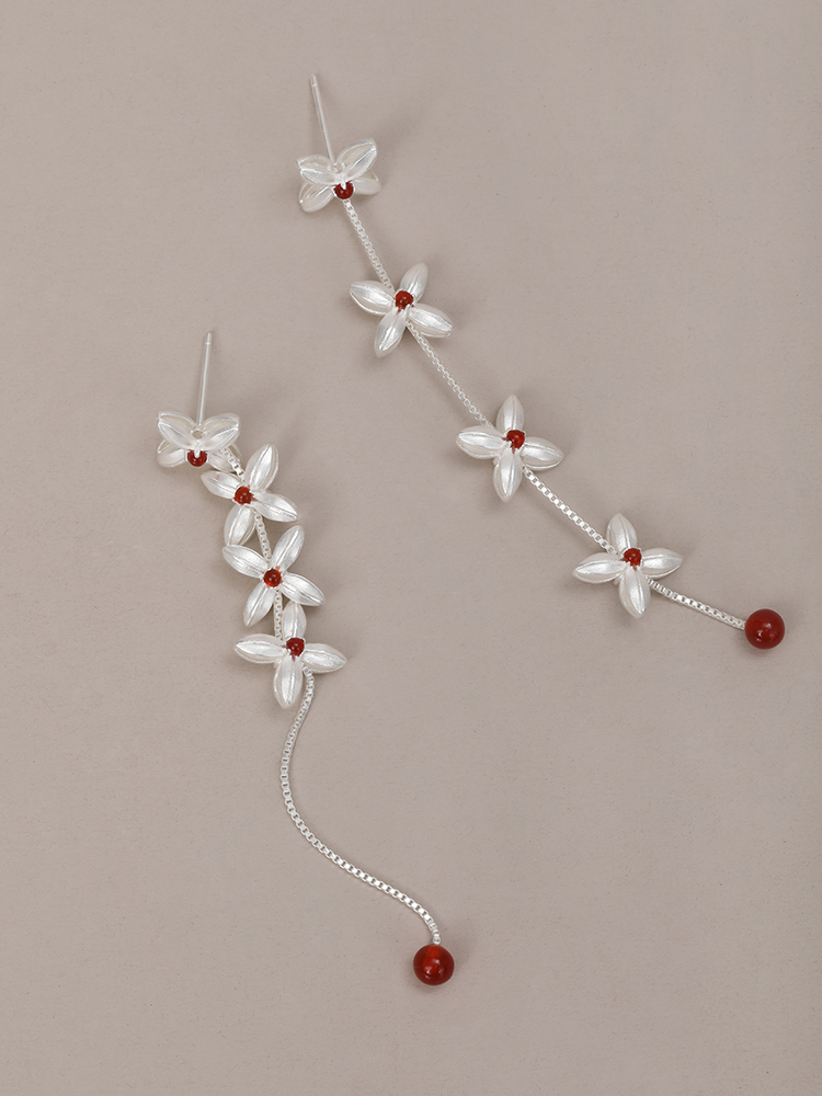 New Chinese design，Good thing recommendation，a gift for his girlfriend，Girlfriend birthday gift，Ritual gift，even with the design of the money pattern，Modern Fashion Wear，925 silver inlaid agate，