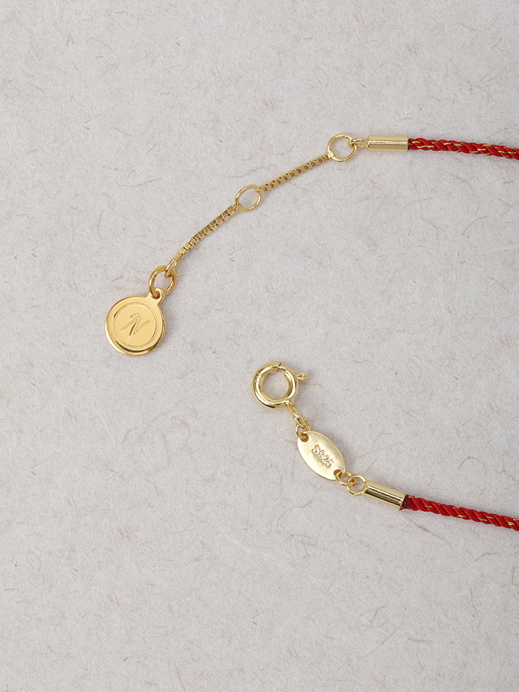 New Year Red Rope，Good moral，New Year gift，Valentine's Day gift，traditional modern，Agate Inlay，Even the pattern of money，Money rolling in，