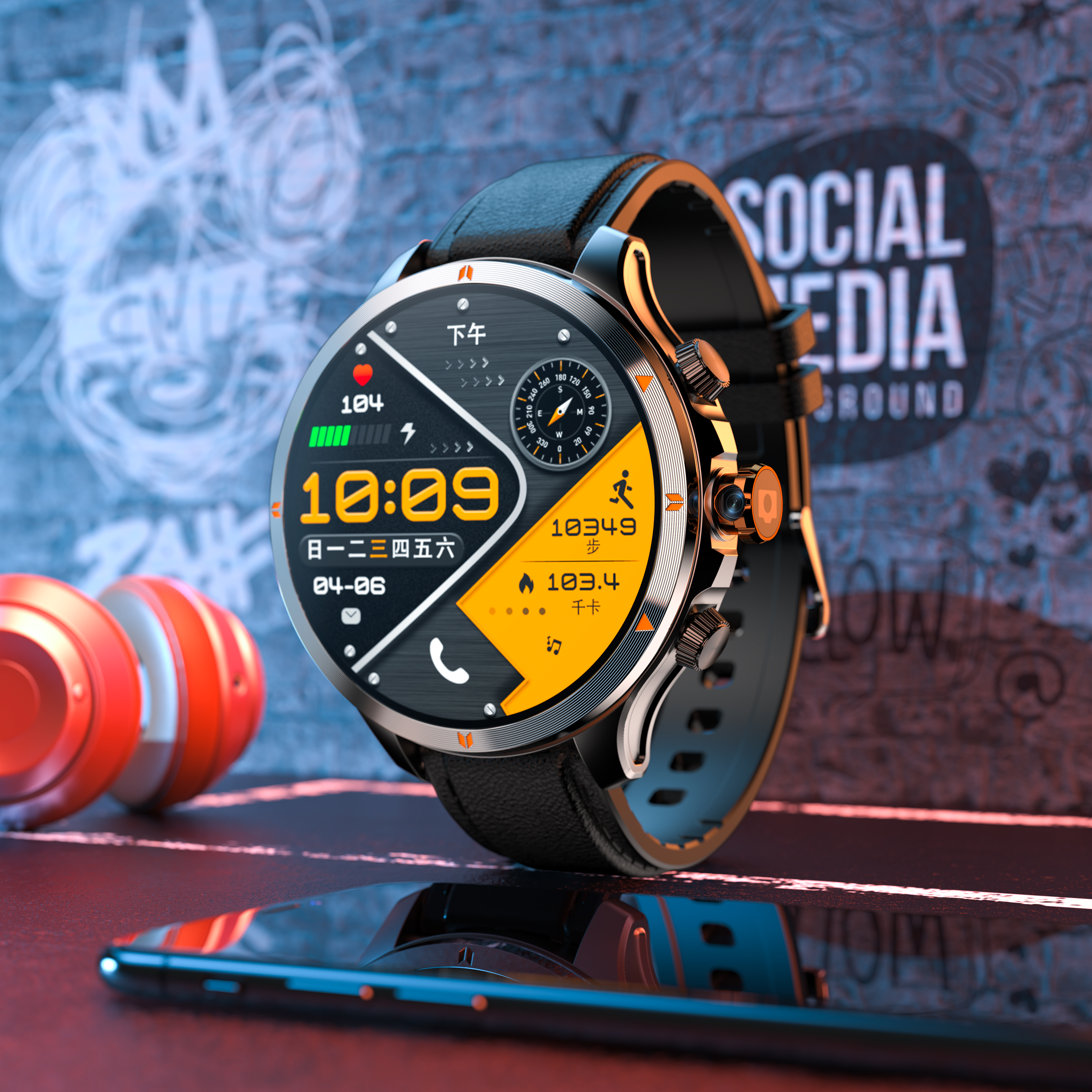 Wrist watch，Render，online retailers，Amazon，Detail main drawing，