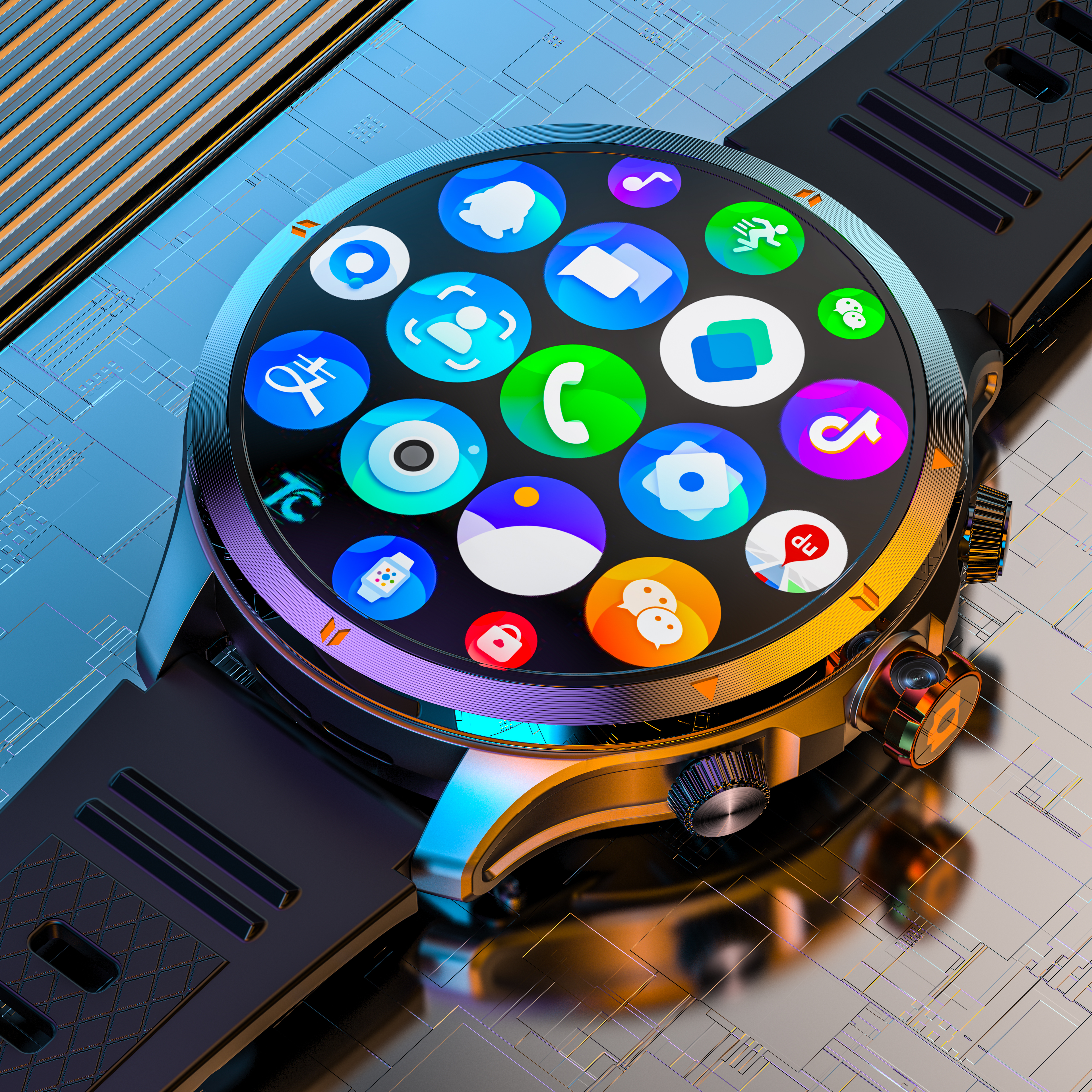 Wrist watch，Render，online retailers，Amazon，Detail main drawing，