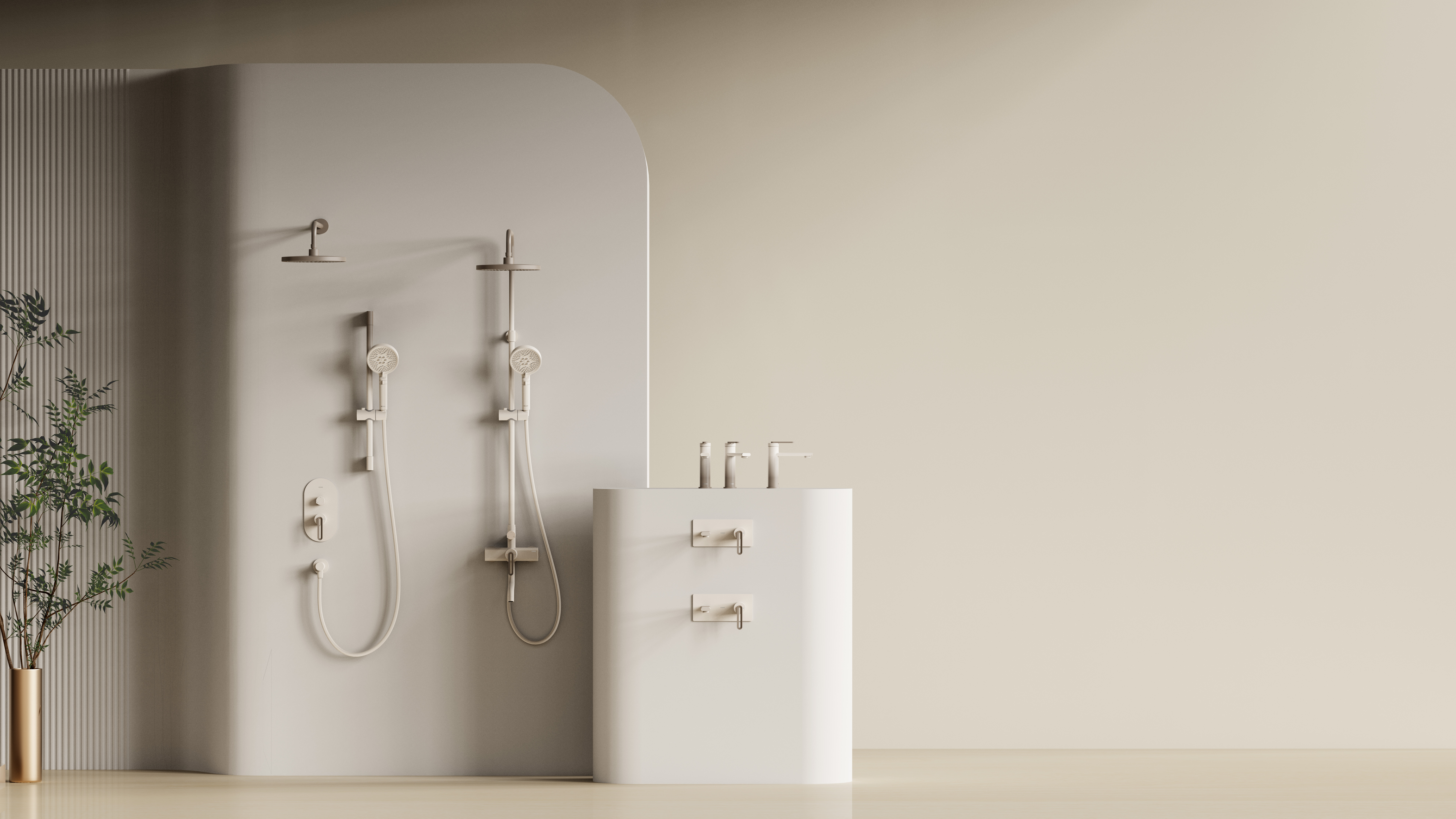 Gradual change，shower，color，Smoked cream，