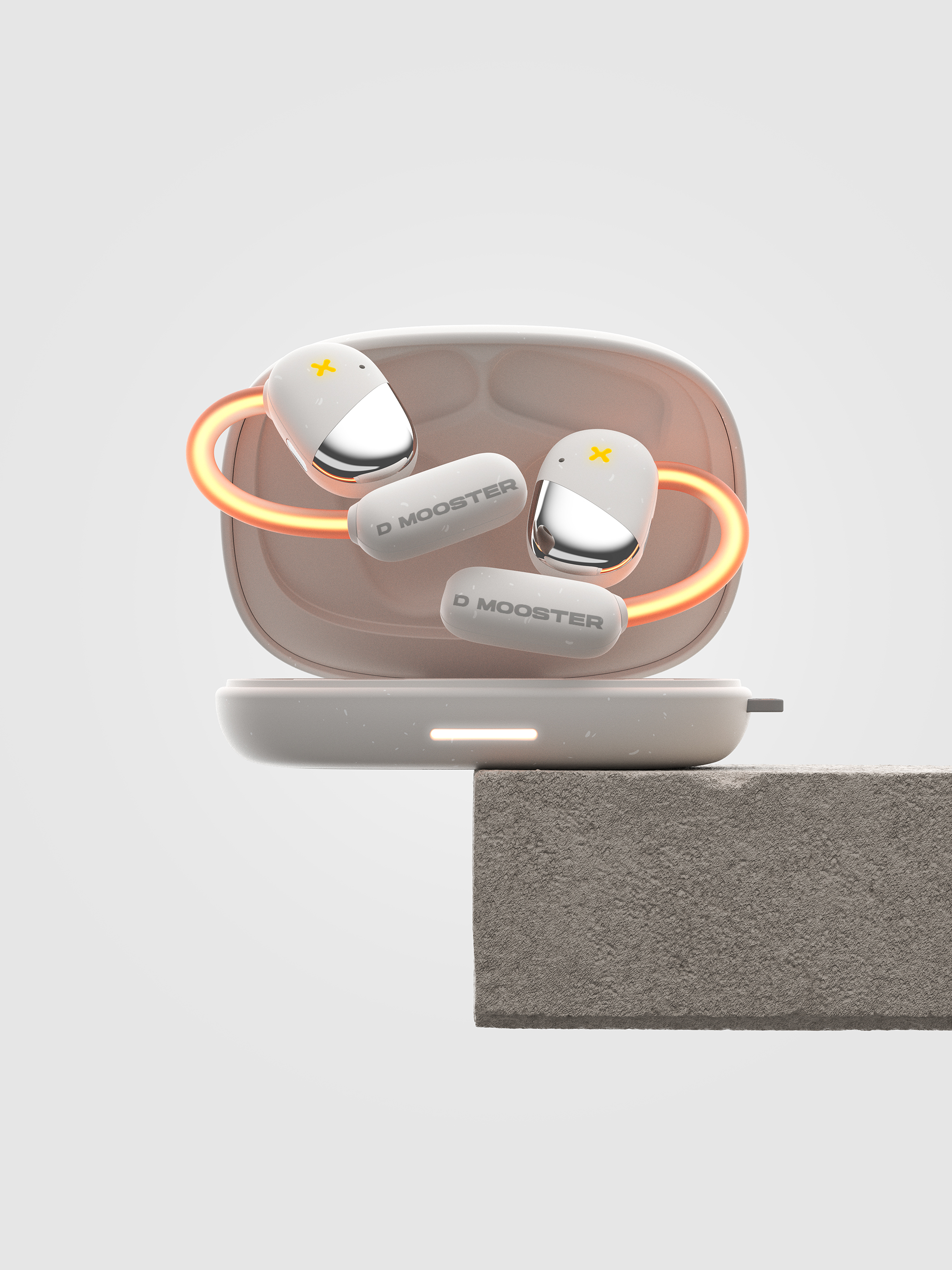 Big Monster，dmooster，Bluetooth headset，Sports headset，industrial design，Render，Chaopin，