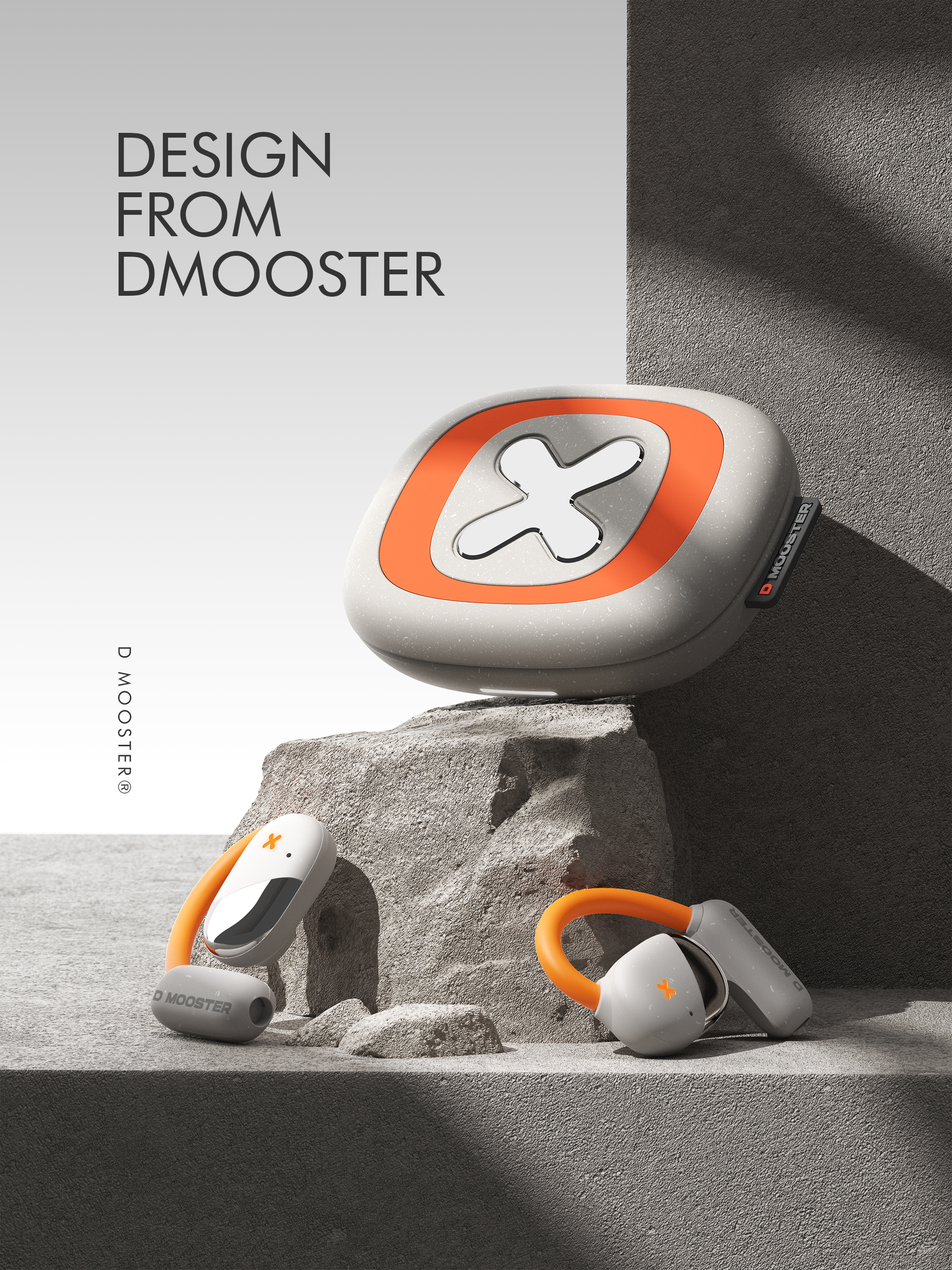 Big Monster，dmooster，Bluetooth headset，Sports headset，industrial design，Render，Chaopin，