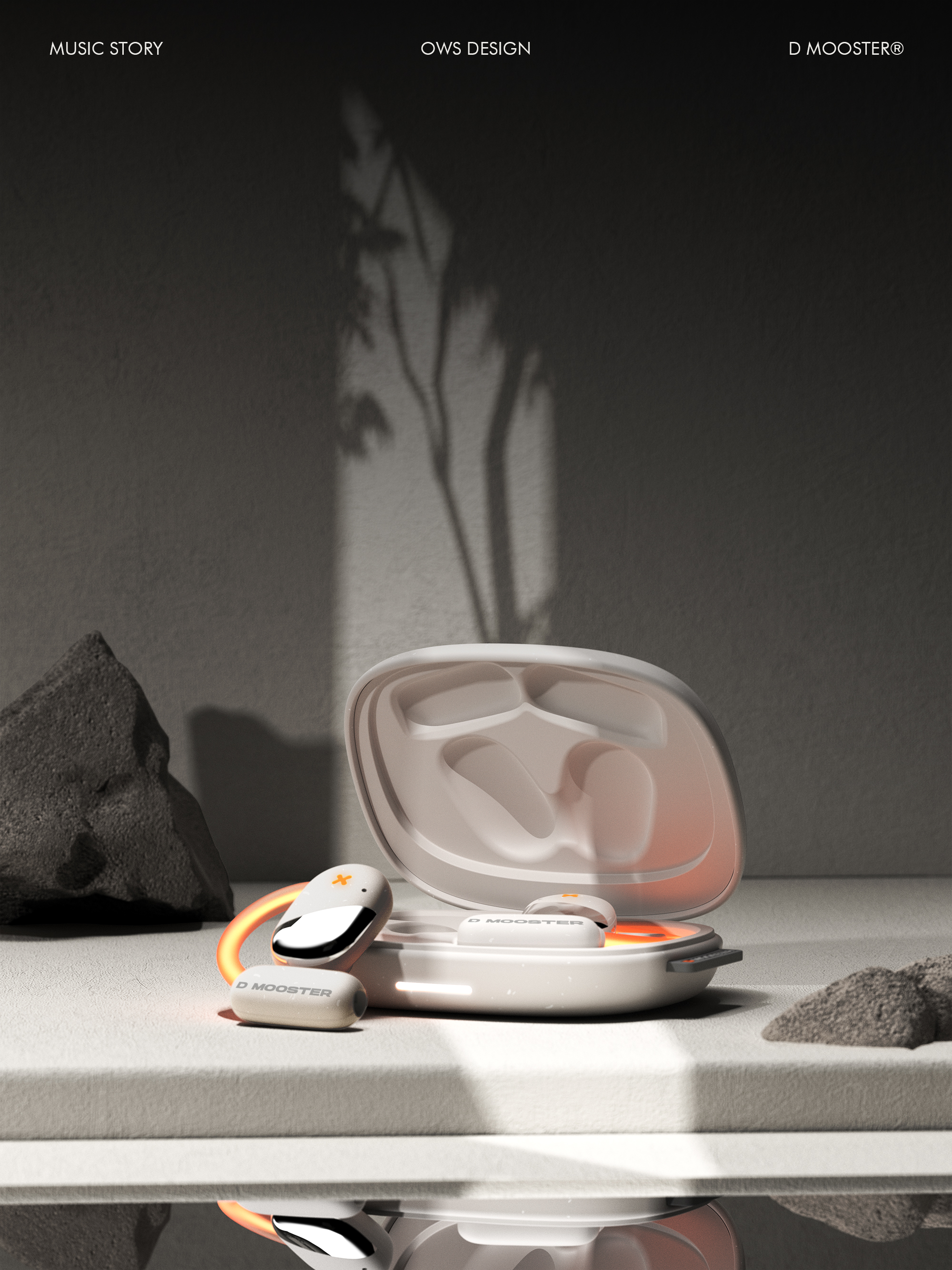 Big Monster，dmooster，Bluetooth headset，Sports headset，industrial design，Render，Chaopin，