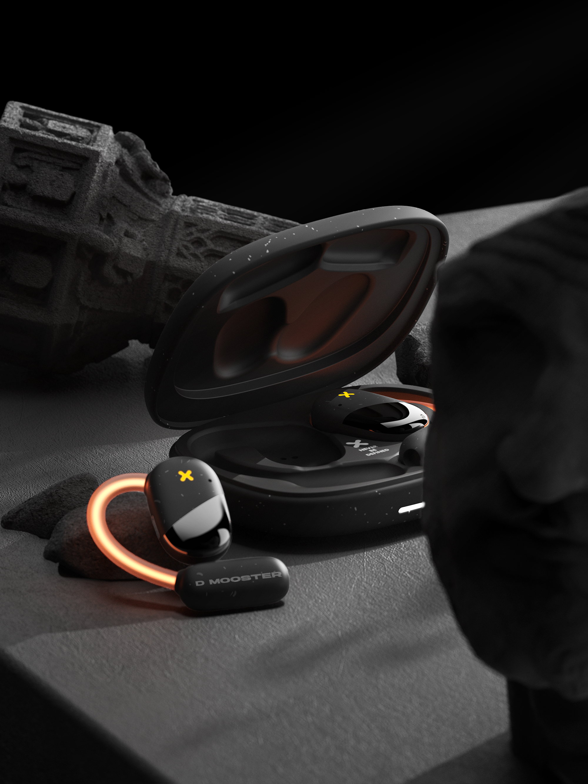 Big Monster，dmooster，Bluetooth headset，Sports headset，industrial design，Render，Chaopin，