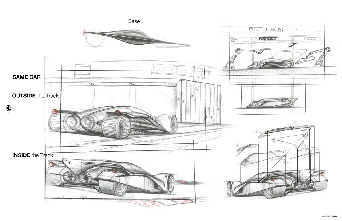 industrial design，Ferrari，Sports car，ferrari，concept，