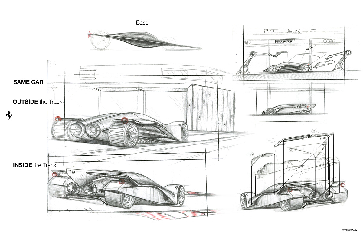 industrial design，Ferrari，Sports car，ferrari，concept，