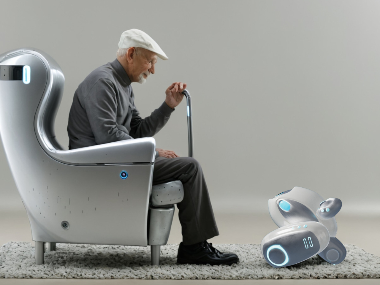 AI robot，emotional support，Care for the Elderly，cute pet，