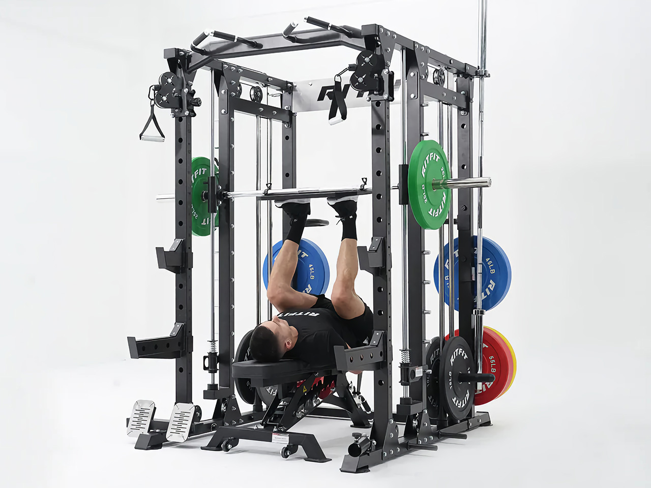 Multifunctional fitness machine，strength training，Space savings，Smith machine，