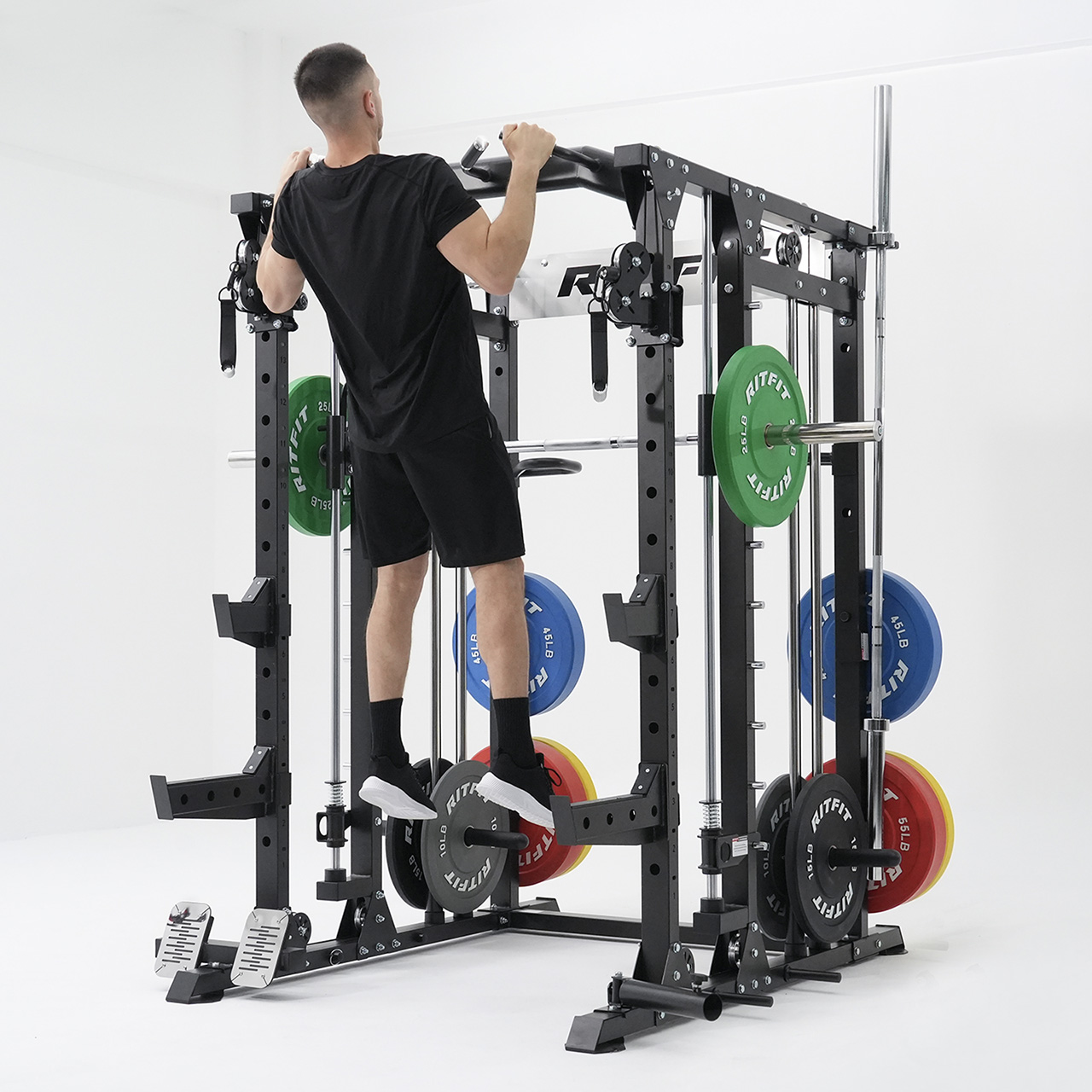 Multifunctional fitness machine，strength training，Space savings，Smith machine，