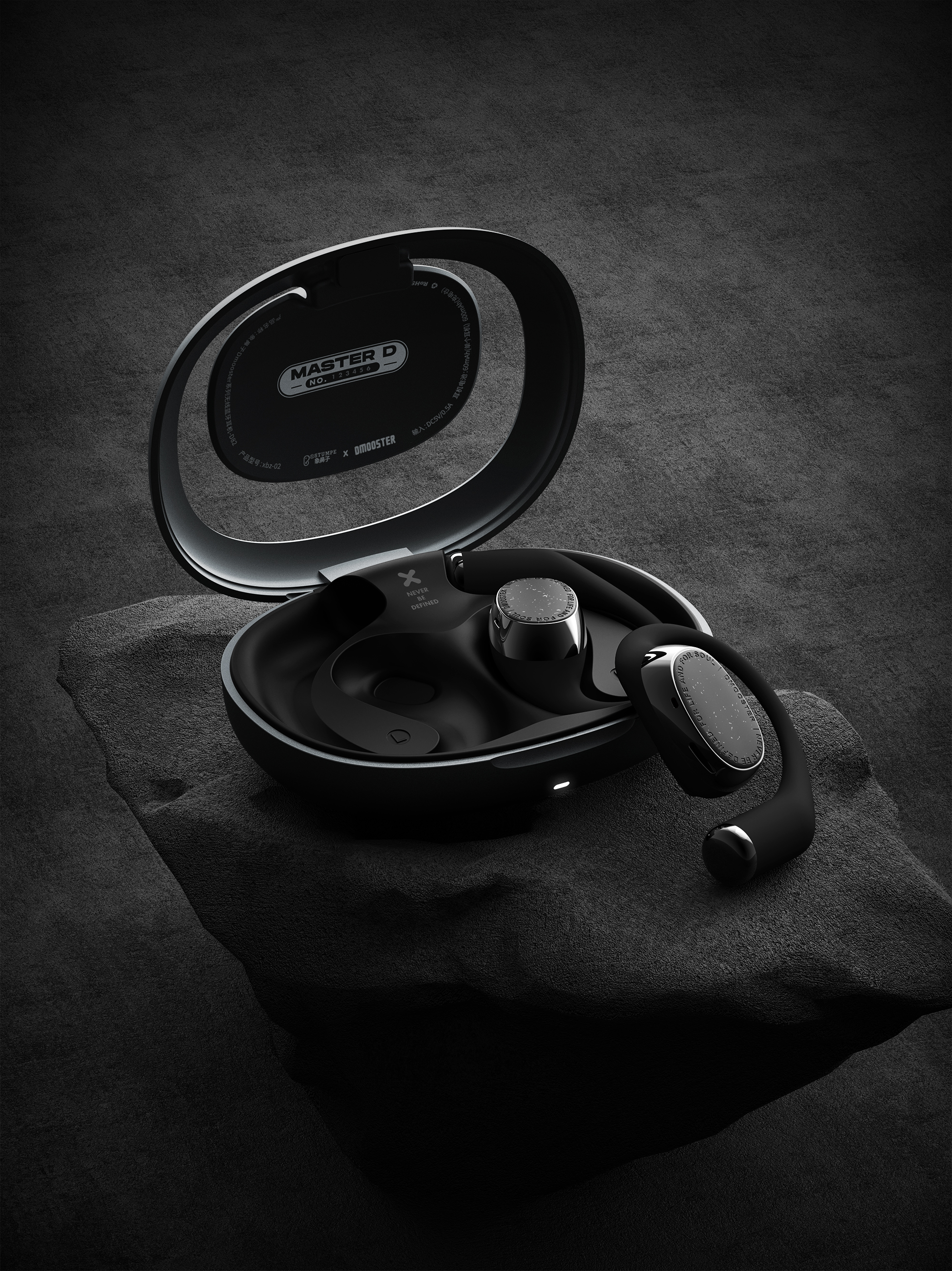 Big Monster，dmooster，Bluetooth headset，Sports headset，industrial design，Render，headset，brand，