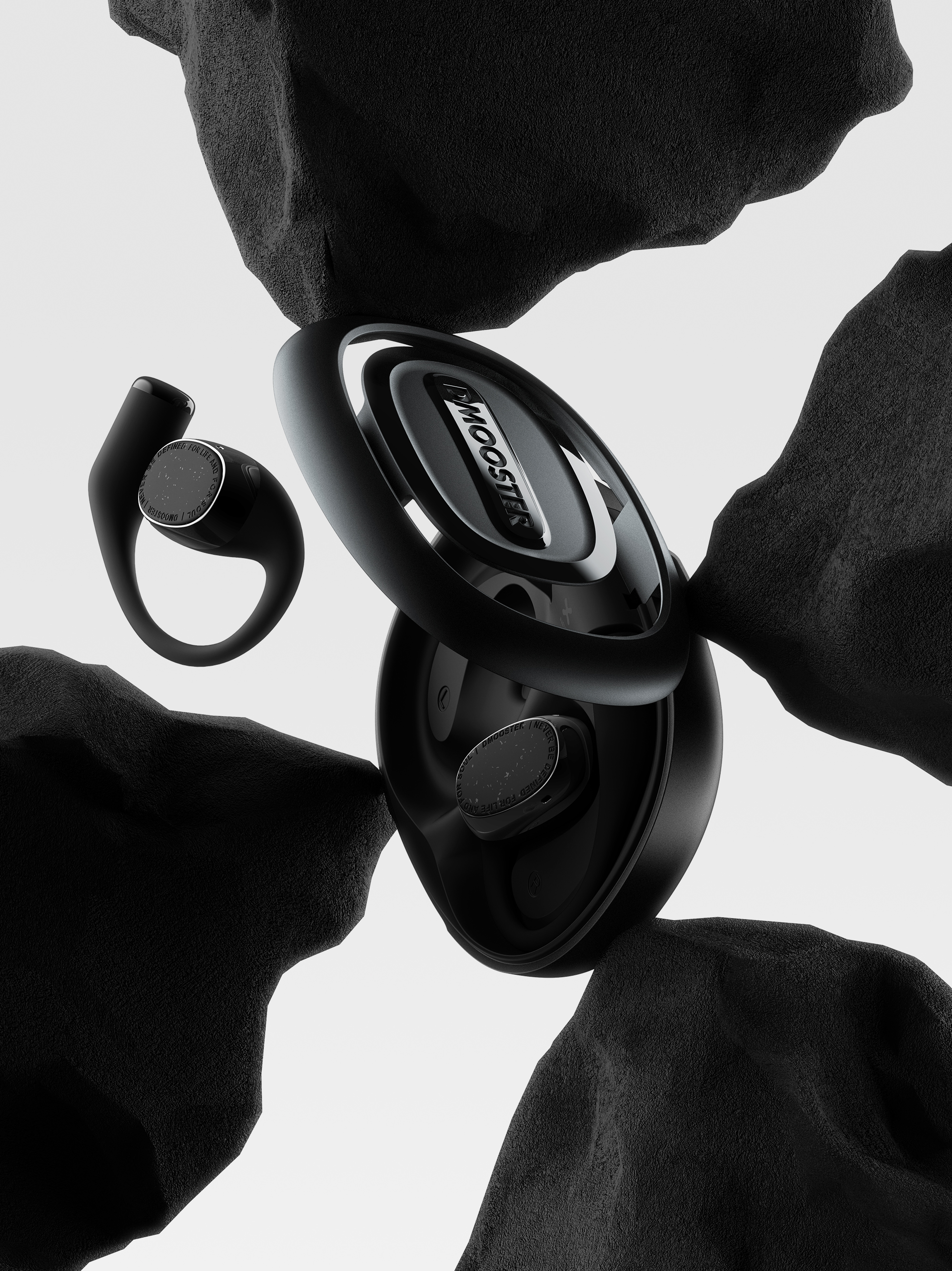 Big Monster，dmooster，Bluetooth headset，Sports headset，industrial design，Render，headset，brand，