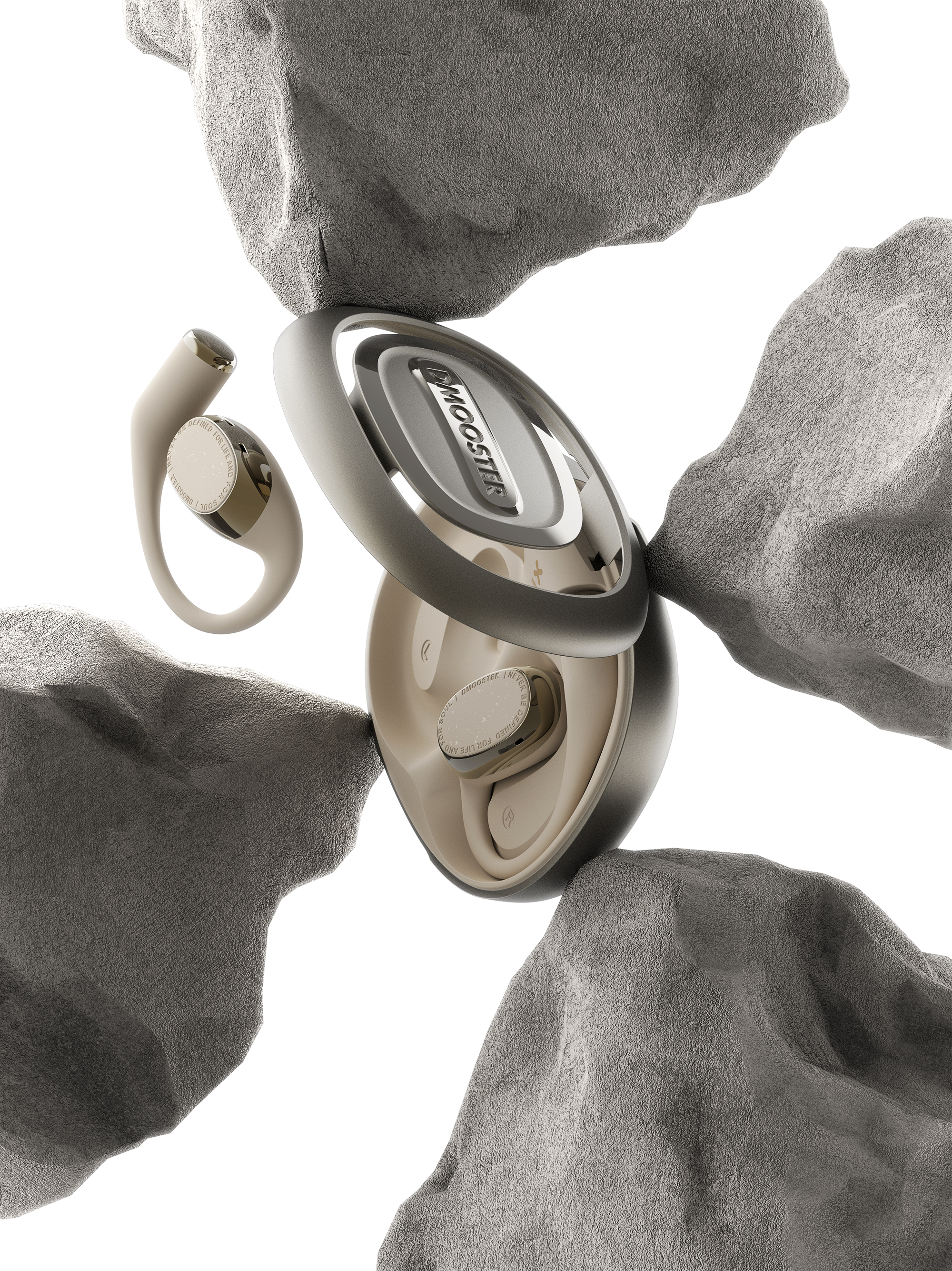 Big Monster，dmooster，Bluetooth headset，Sports headset，industrial design，Render，headset，brand，