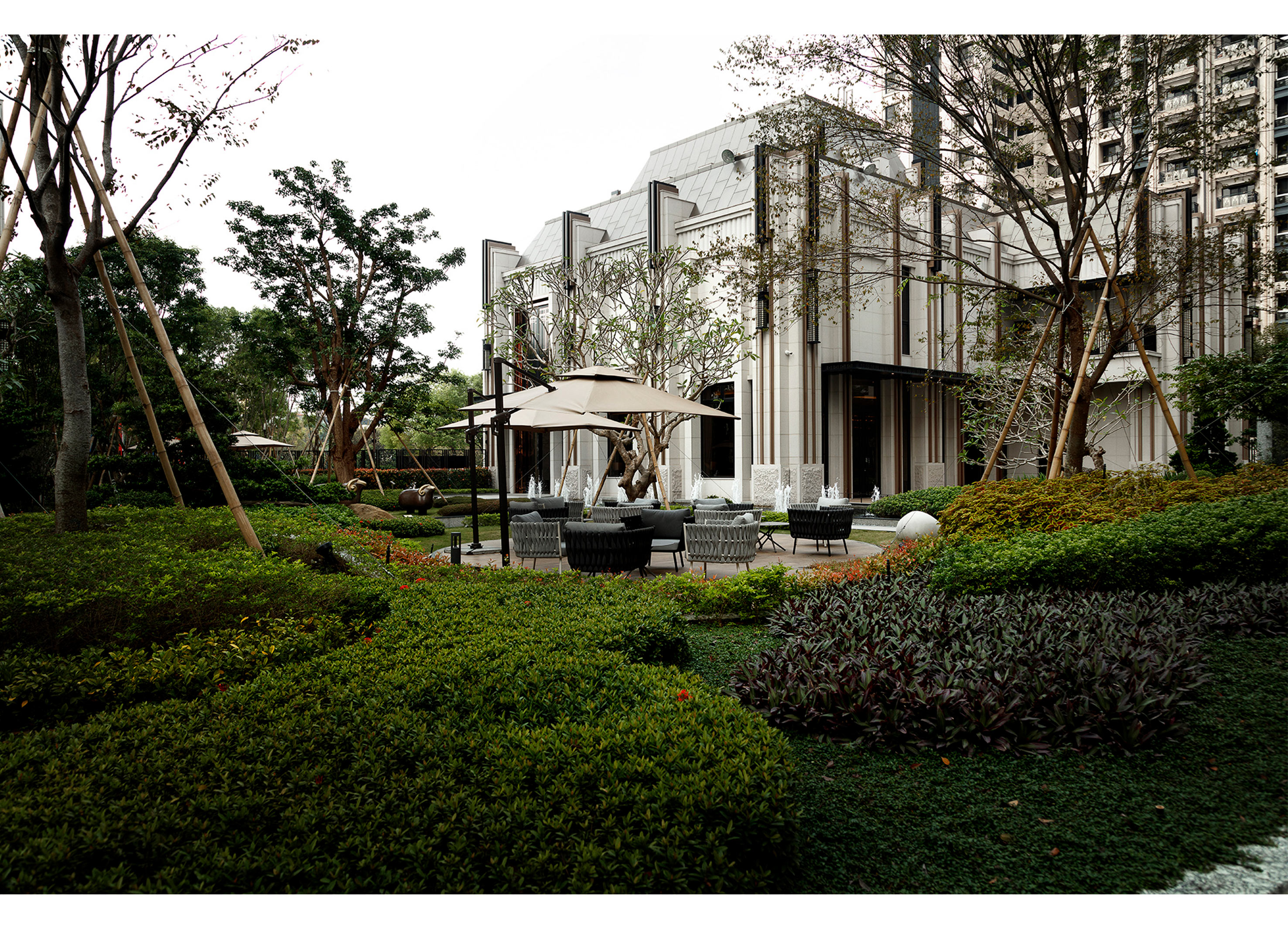 Oriental Courtyard，Modern Elegant Life，urban space，Landscape design，Natural aroma，Tree-Shaded Trail，