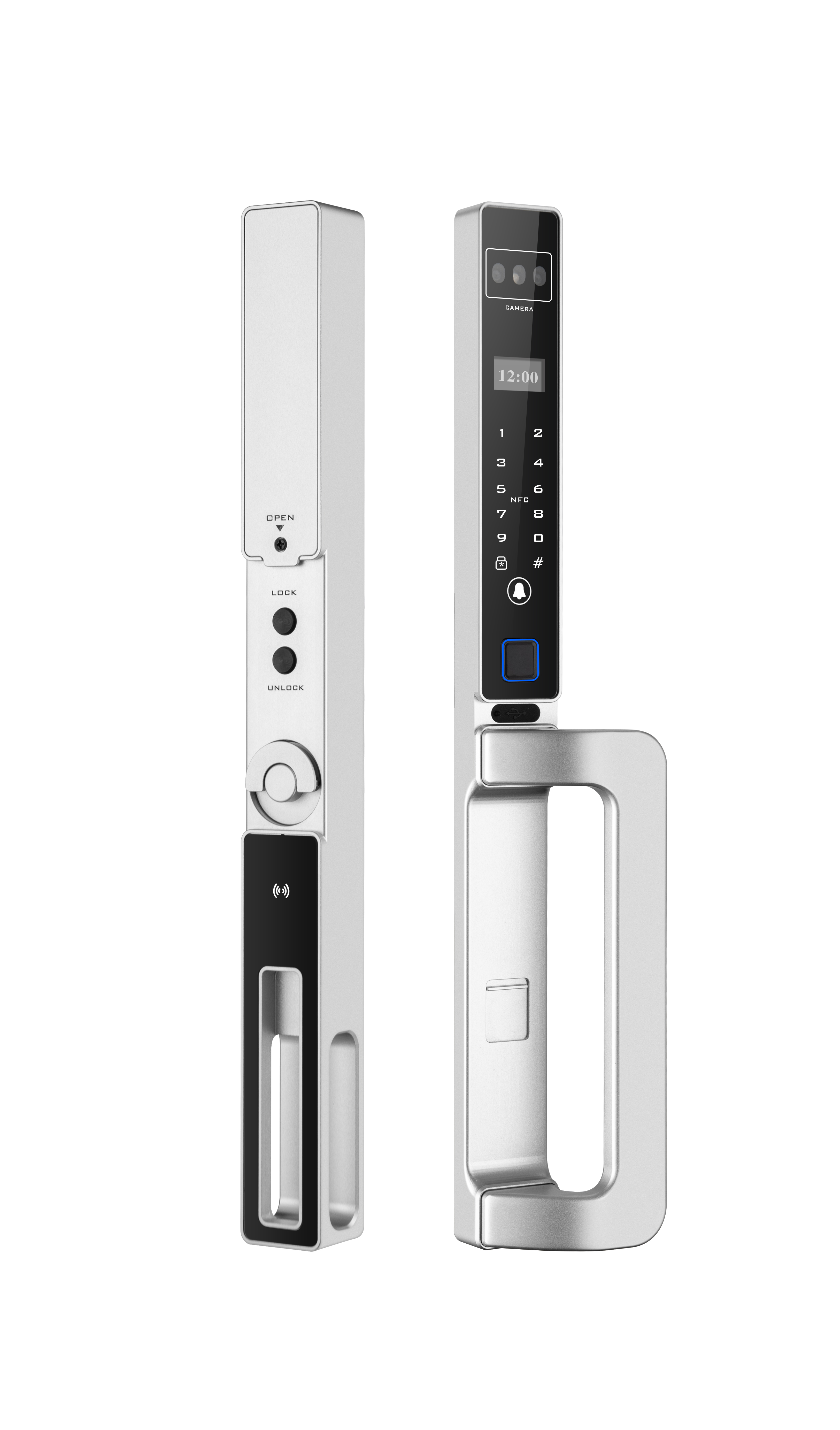 Intelligent lock，Very narrow smart lock，Broken bridge aluminum door smart lock，KFC Door Smart Lock，Courtyard lock，Smartlock，