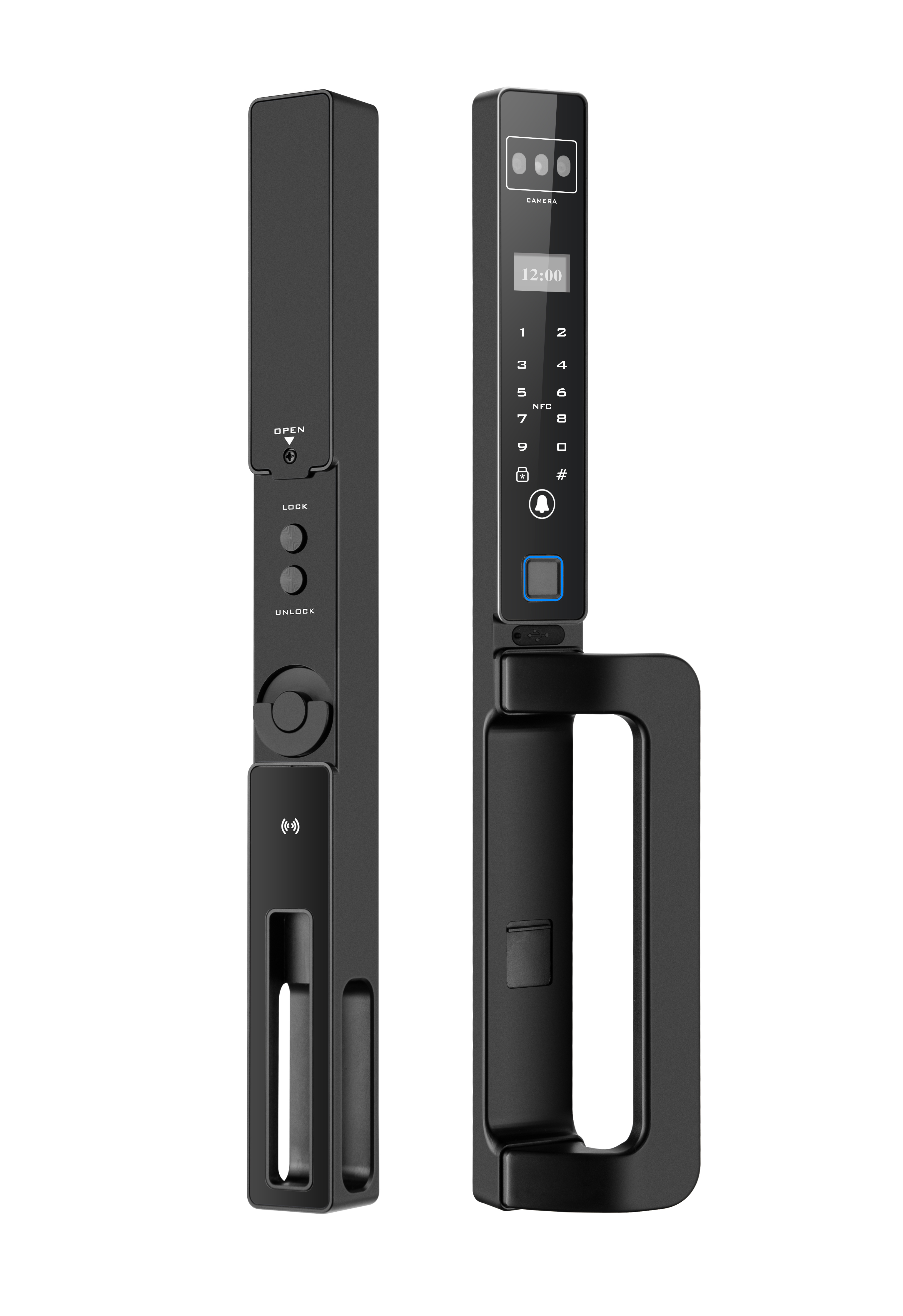 Intelligent lock，Very narrow smart lock，Broken bridge aluminum door smart lock，KFC Door Smart Lock，Courtyard lock，Smartlock，