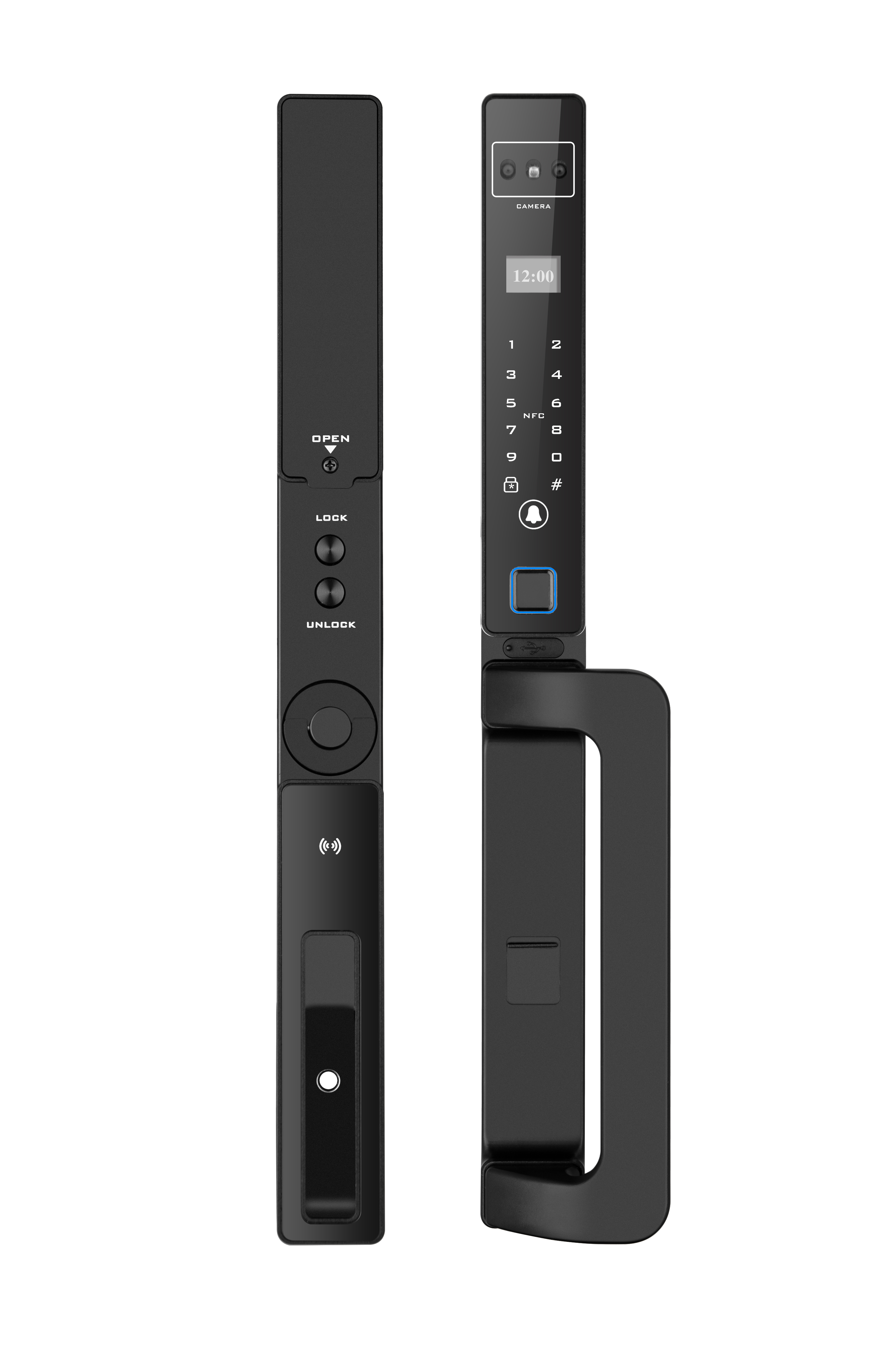 Intelligent lock，Very narrow smart lock，Broken bridge aluminum door smart lock，KFC Door Smart Lock，Courtyard lock，Smartlock，