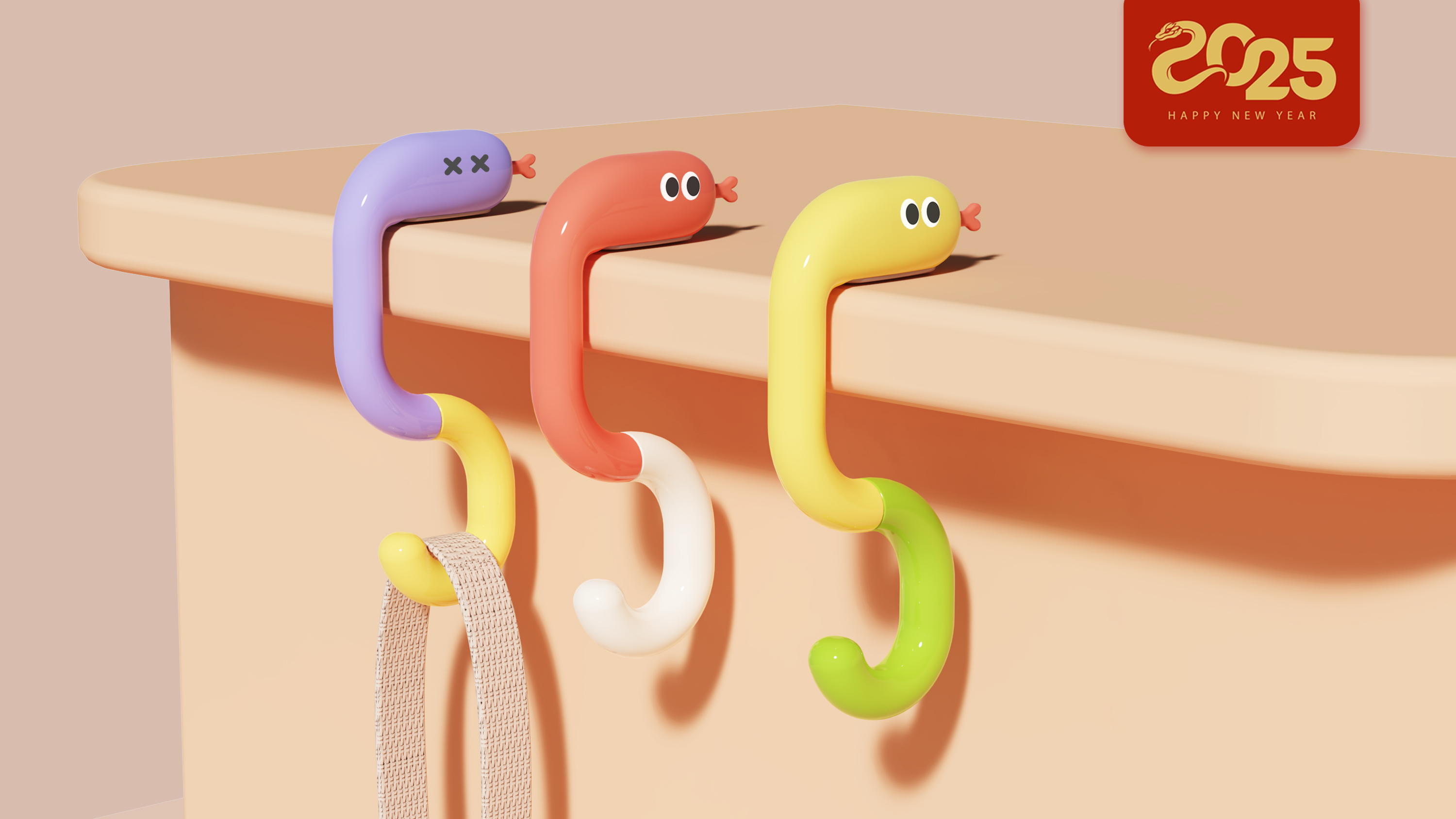 a hook，Schoolbag hook，Year of the Snake，